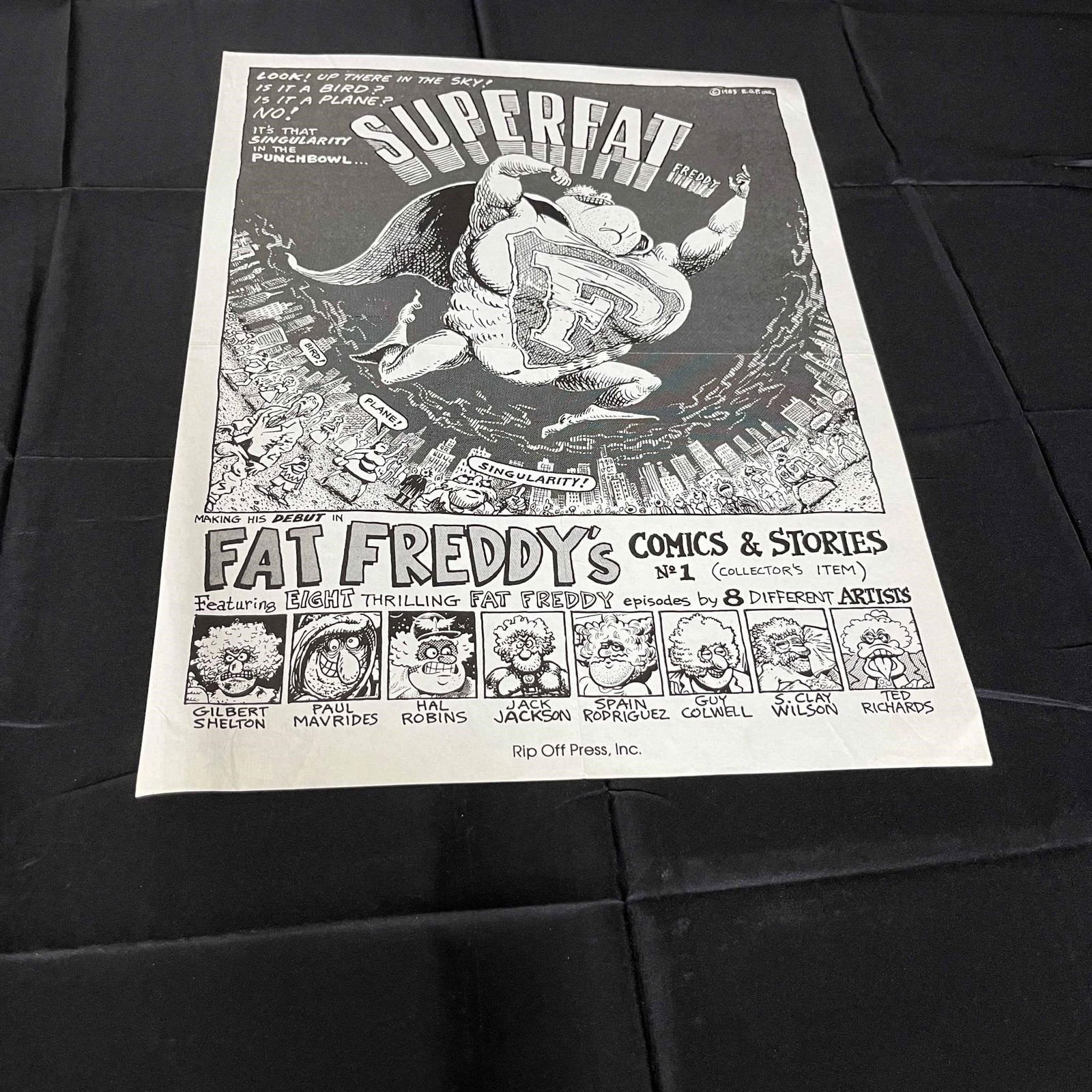 Fat Freddy's Comics 1 Promo Poster RARE (1 of 1)