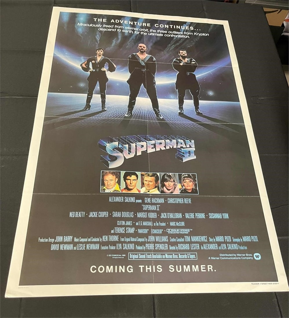 Superman II Advance One Sheet Movie Poster: We are a veteran owned company. Please look at the pictures carefully to determine what you believe the condition of collectible is. We are currently accepting consignments. Email us a aeronhouse1994@