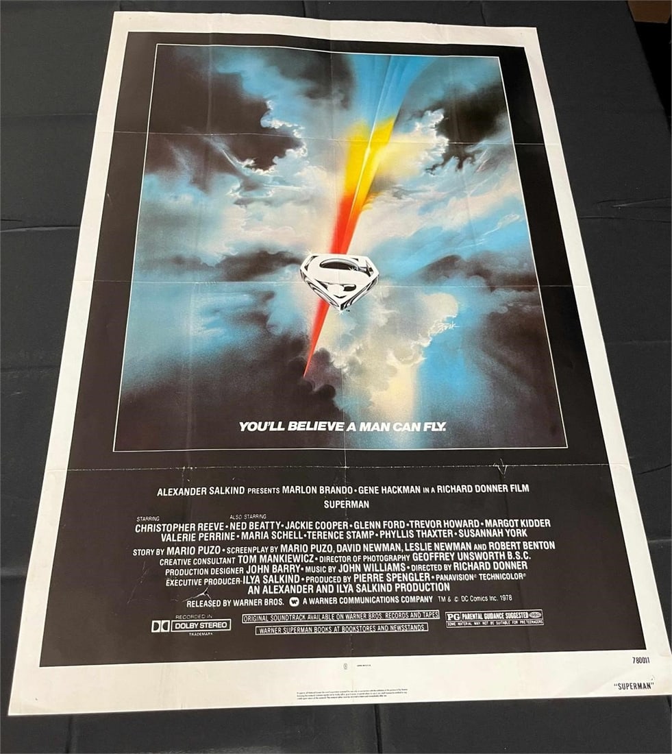 Superman Original Advance One-Sheet Movie Poster: We are a veteran owned company. Please look at the pictures carefully to determine what you believe the condition of collectible is. We are currently accepting consignments. Email us a aeronhouse1994@