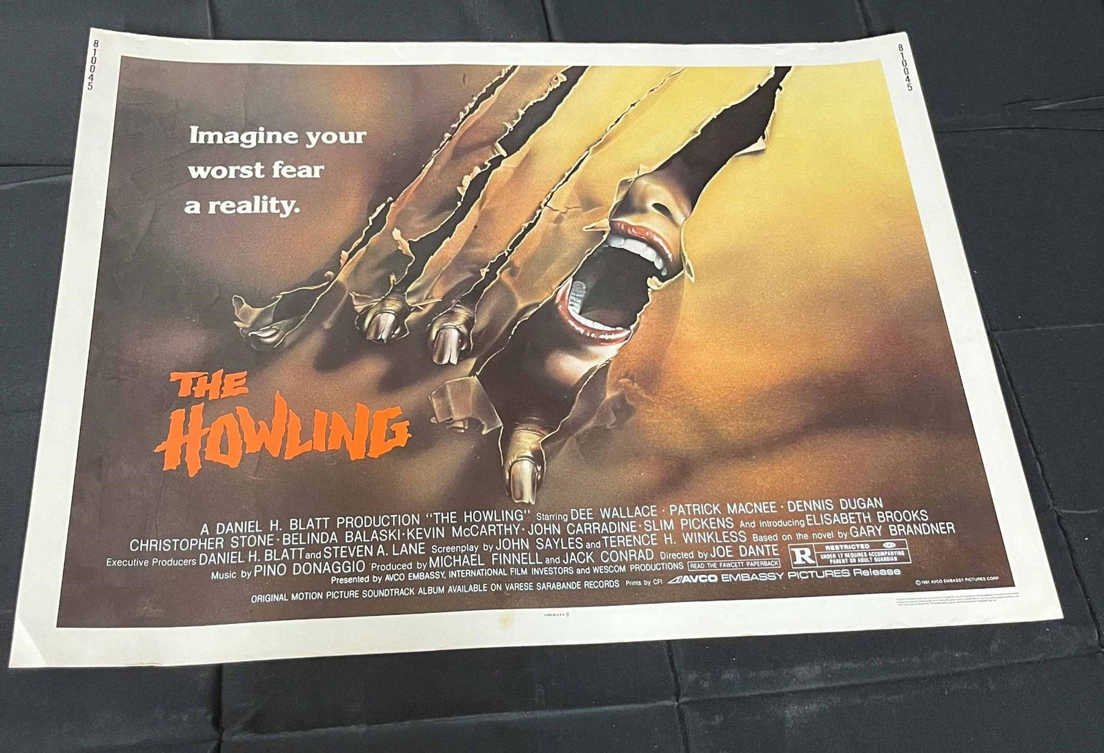 The Howling Half Sheet Original Movie Poster (1 of 1)