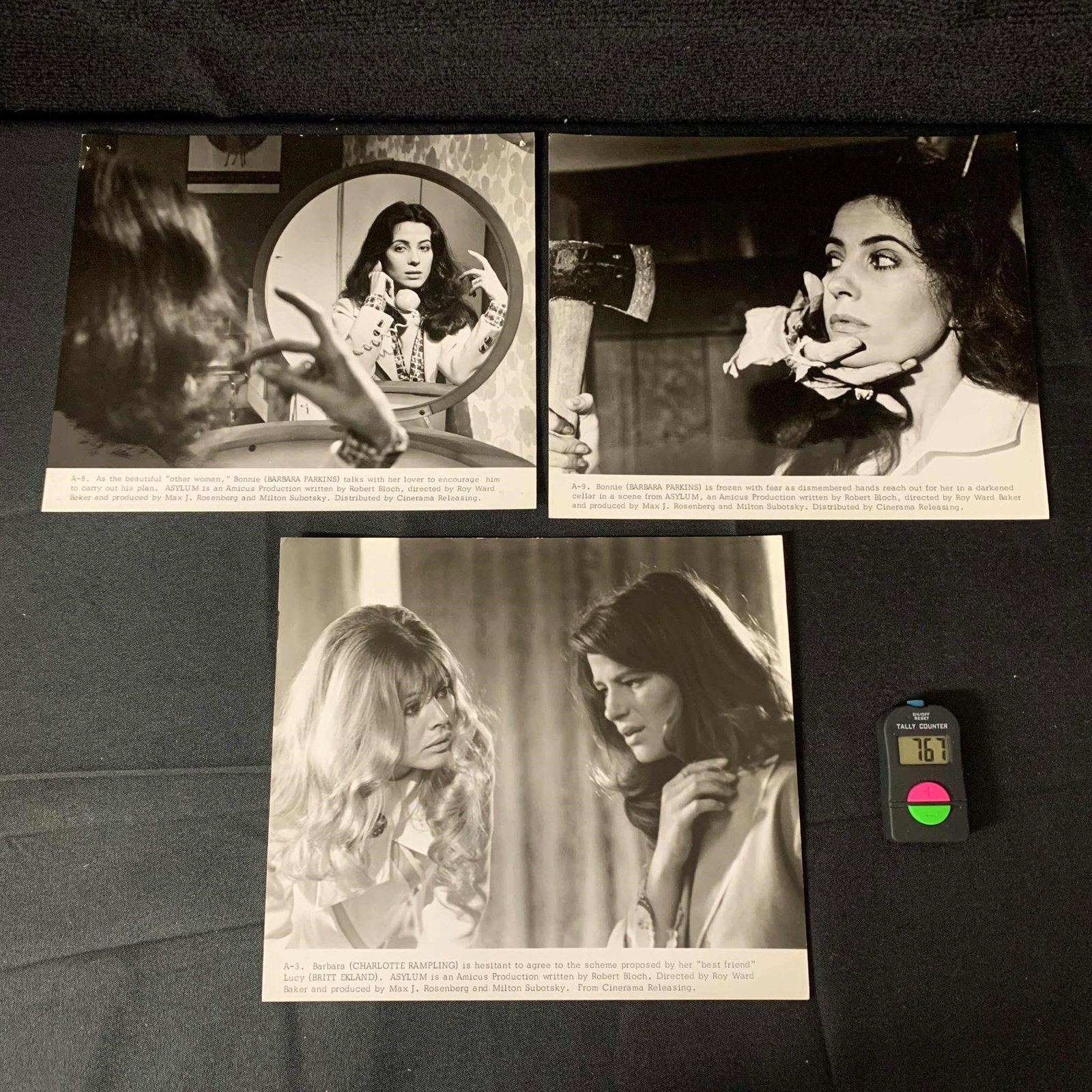 Asylum Movie Photo Lobby Cards: We are a veteran owned company. Please look at the pictures carefully to determine what you believe the condition of collectible is. We are currently accepting consignments. Email us a aeronhouse1994@
