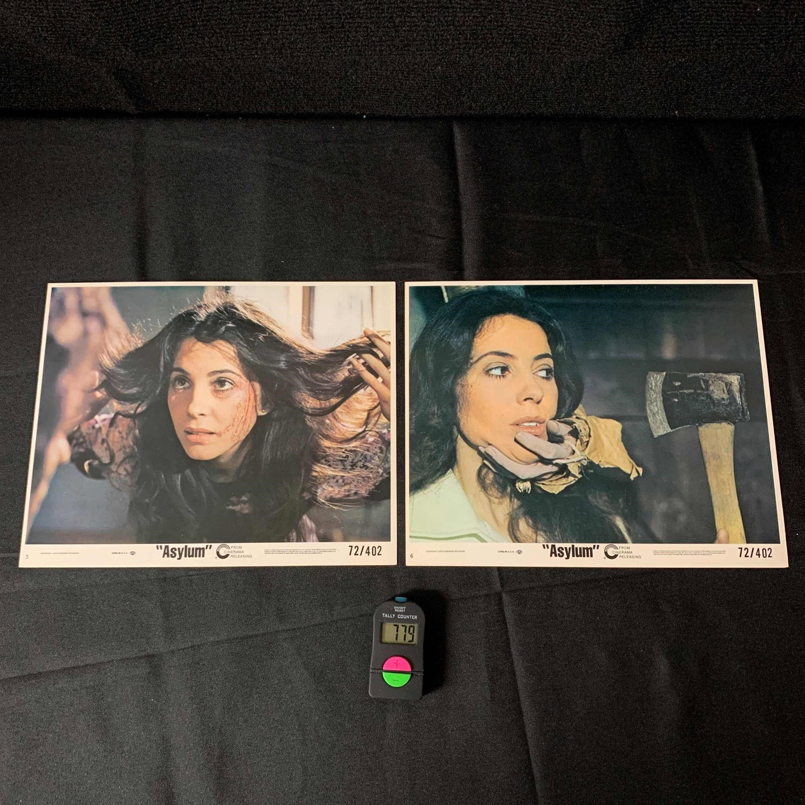 Asylum Movie Lobby Cards: We are a veteran owned company. Please look at the pictures carefully to determine what you believe the condition of collectible is. We are currently accepting consignments. Email us a aeronhouse1994@