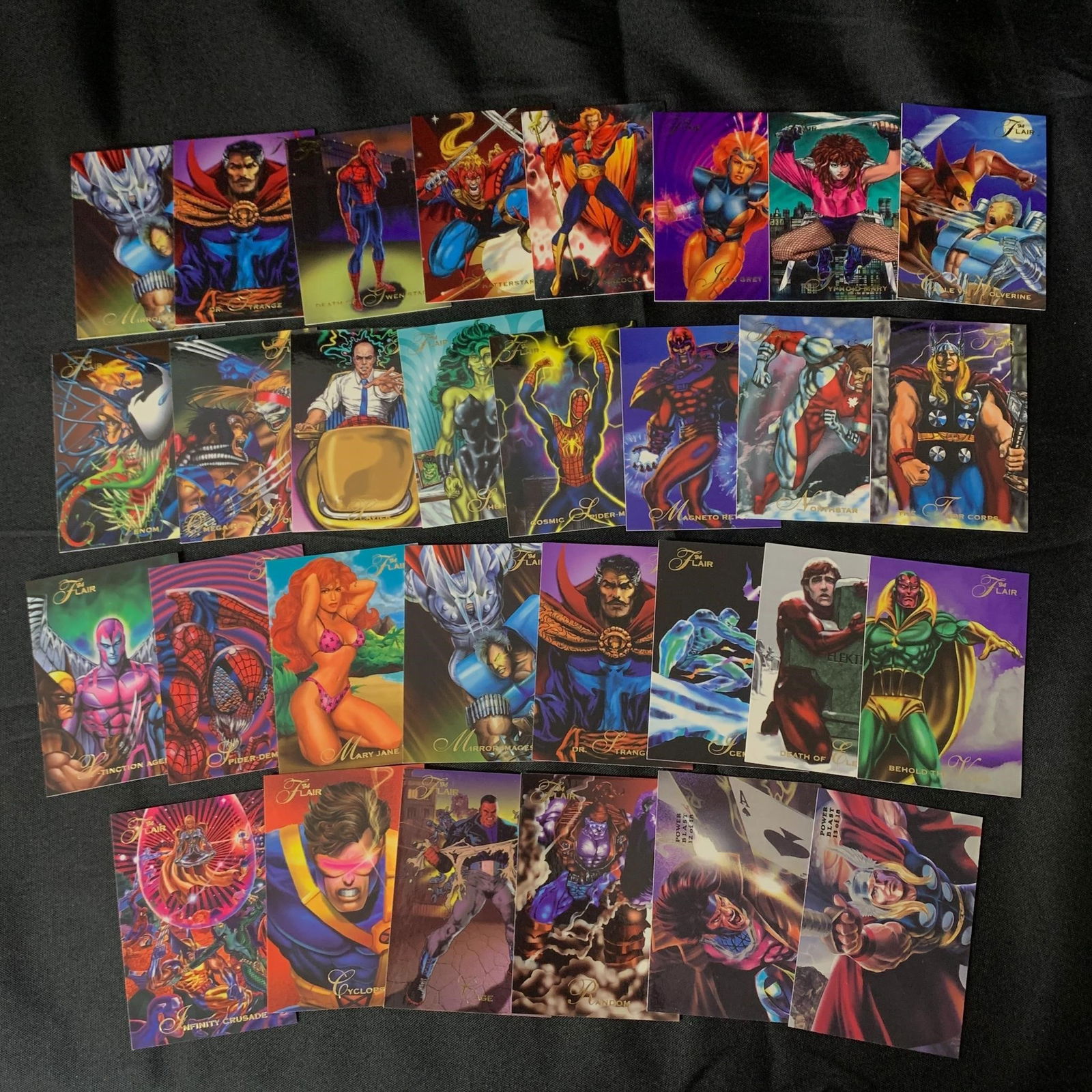 1994 Flair Marvel Cards, Thor, Gambit Power Blast (1 of 3)