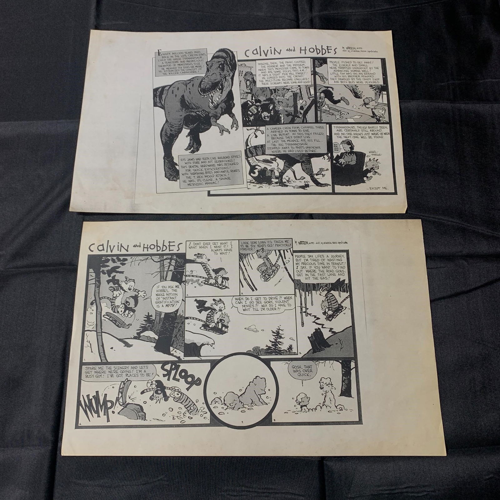 2 Calvin And Hobbs Daily Proof Pages (1 of 3)