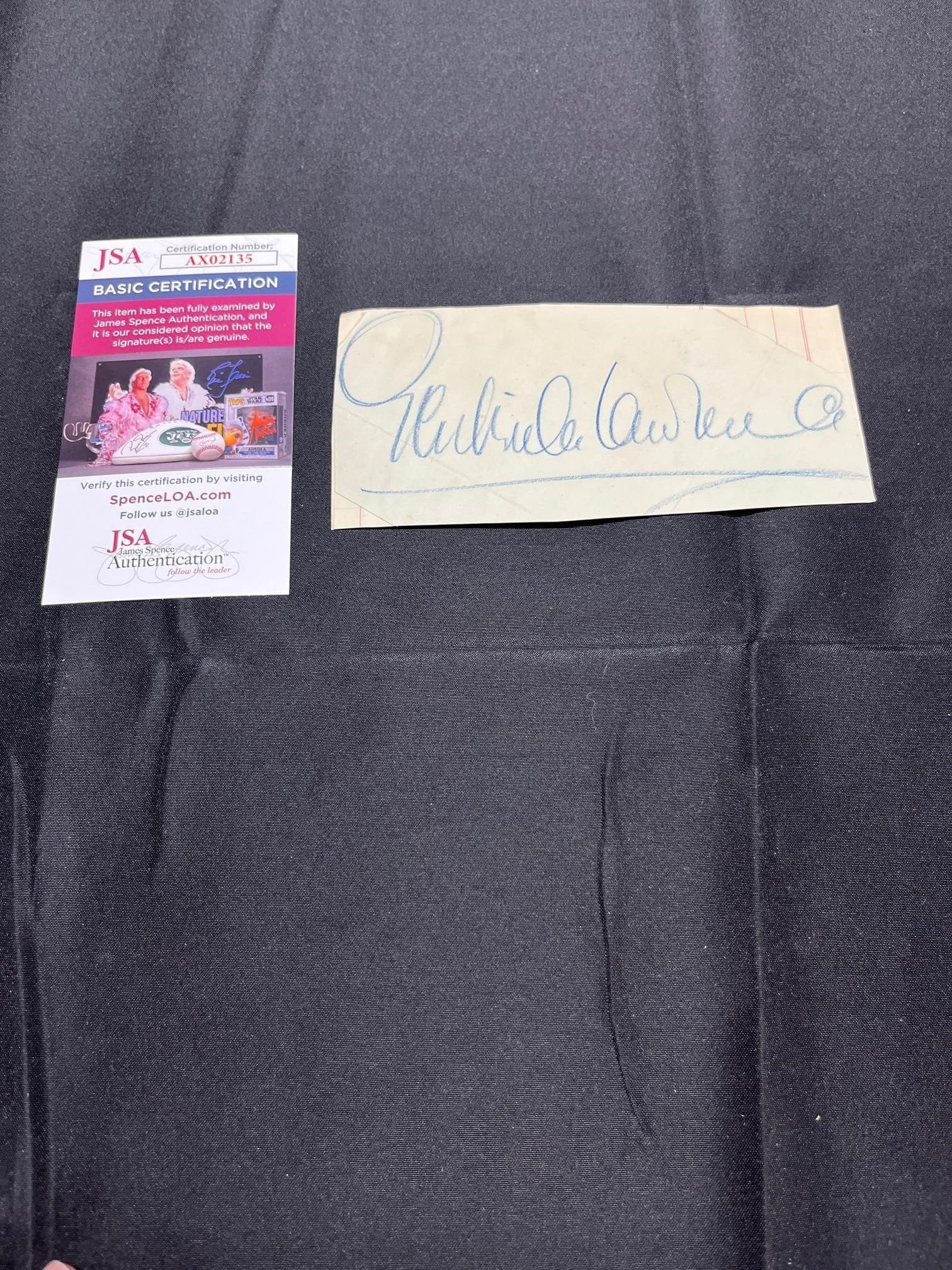 Gertrude Lawrence Film Actress Signed Cut JSA COA (1 of 1)