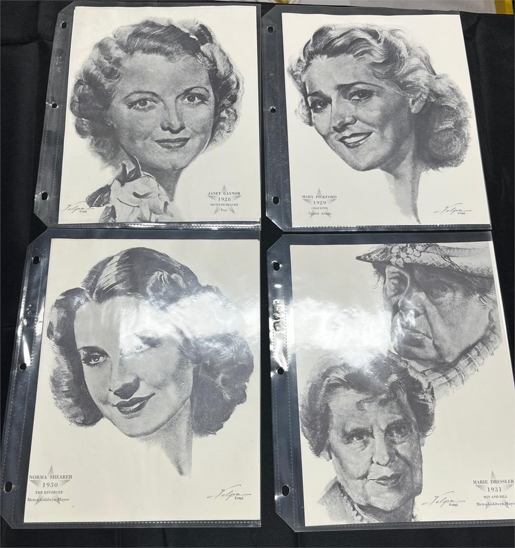 Group of 8 Nicholas Volpe Academy Award Sketches: We are a veteran owned company. Please look at the pictures carefully to determine what you believe the condition of collectible is. We are currently accepting consignments. Email us a aeronhouse1994@