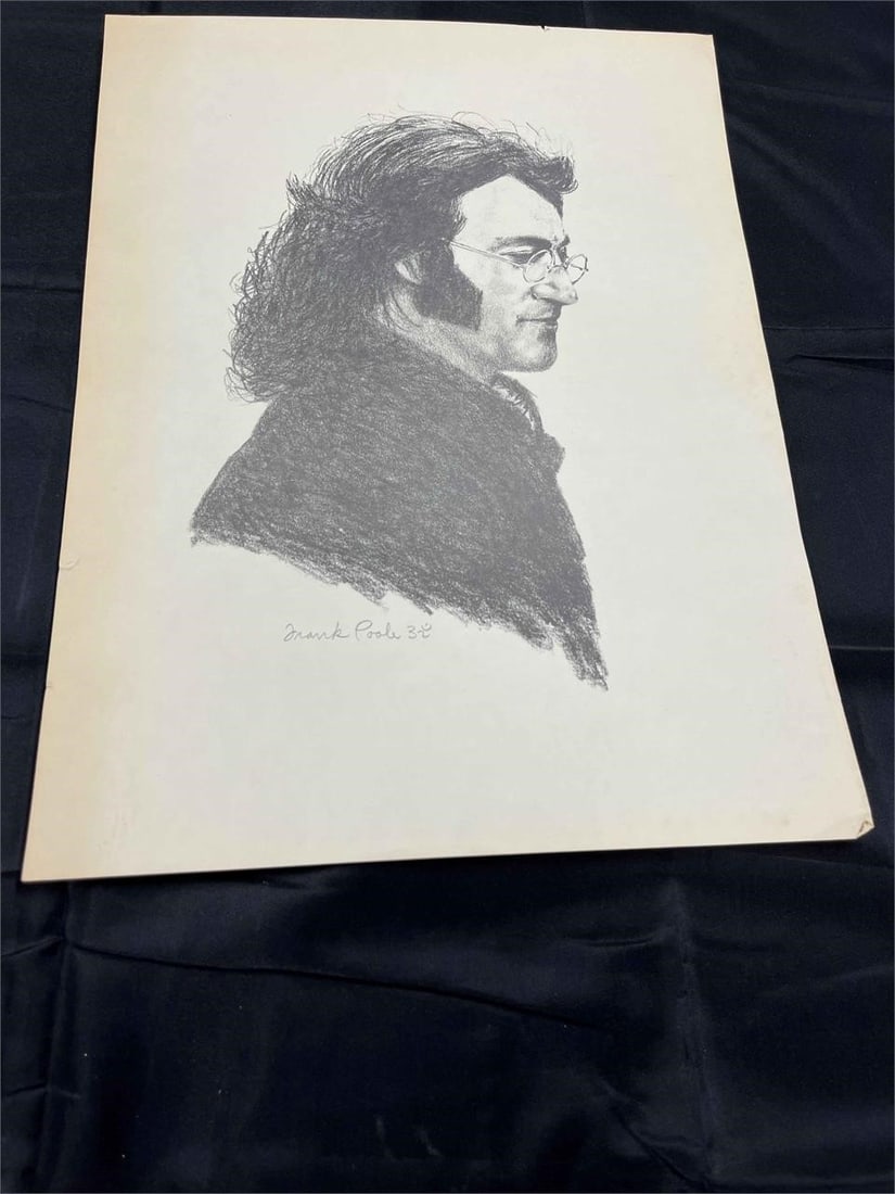 Frank Poole Signed Print Sketch of John Lennon? (1 of 2)