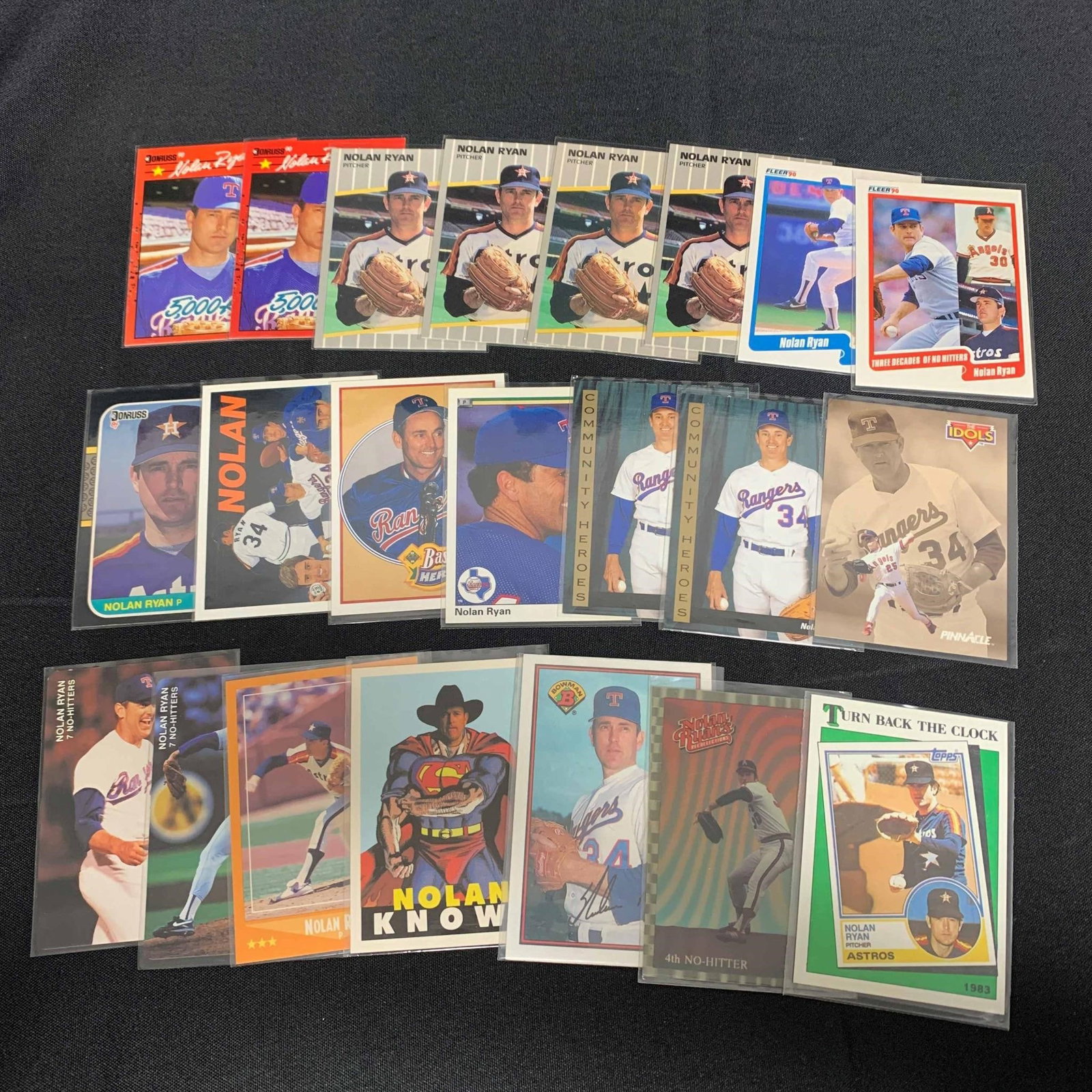 Large Group of Nolan Ryan Baseball Cards: We are a veteran owned company. lease look at the pictures carefully to determine what you believe the condition of collectible is. We are currently accepting consignments. Email us a aeronhouse1994@g