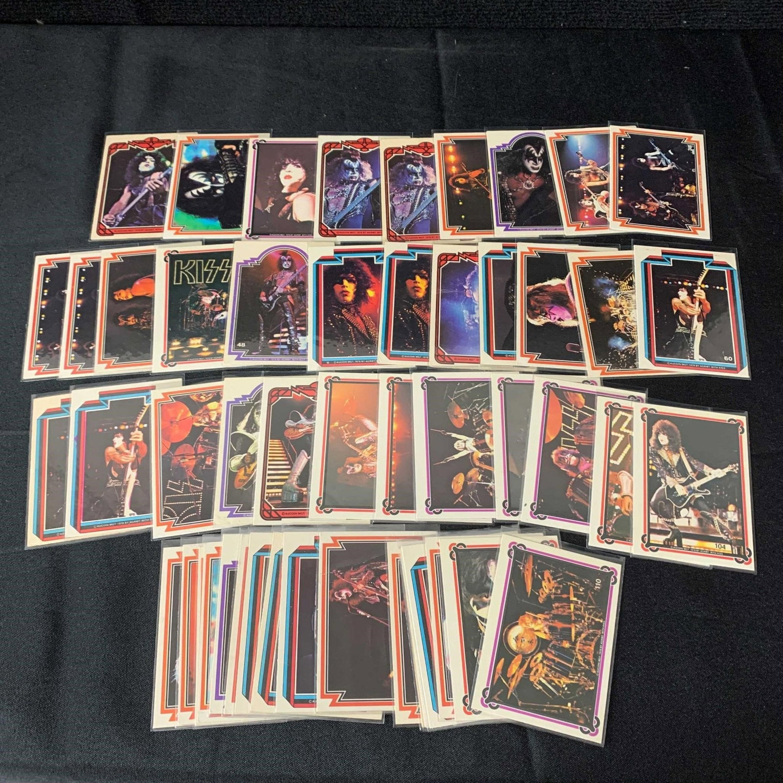 Large Group of 1978 Kiss Trading Cards: We are a veteran owned company. lease look at the pictures carefully to determine what you believe the condition of collectible is. We are currently accepting consignments. Email us a aeronhouse1994@g