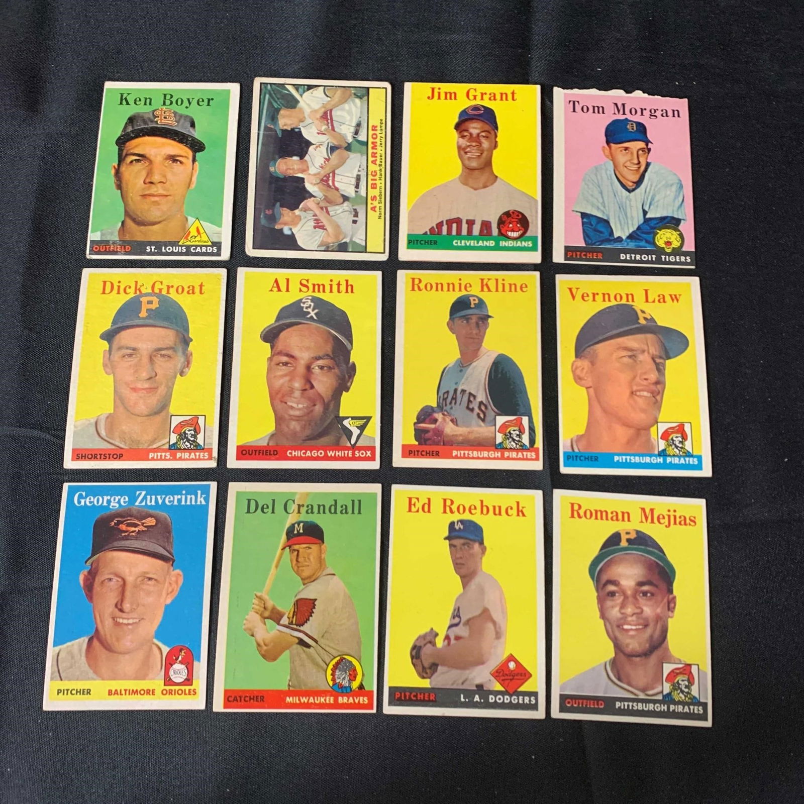 1958 Topps Baseball Card Lot w/Ken Boyer (1 of 2)