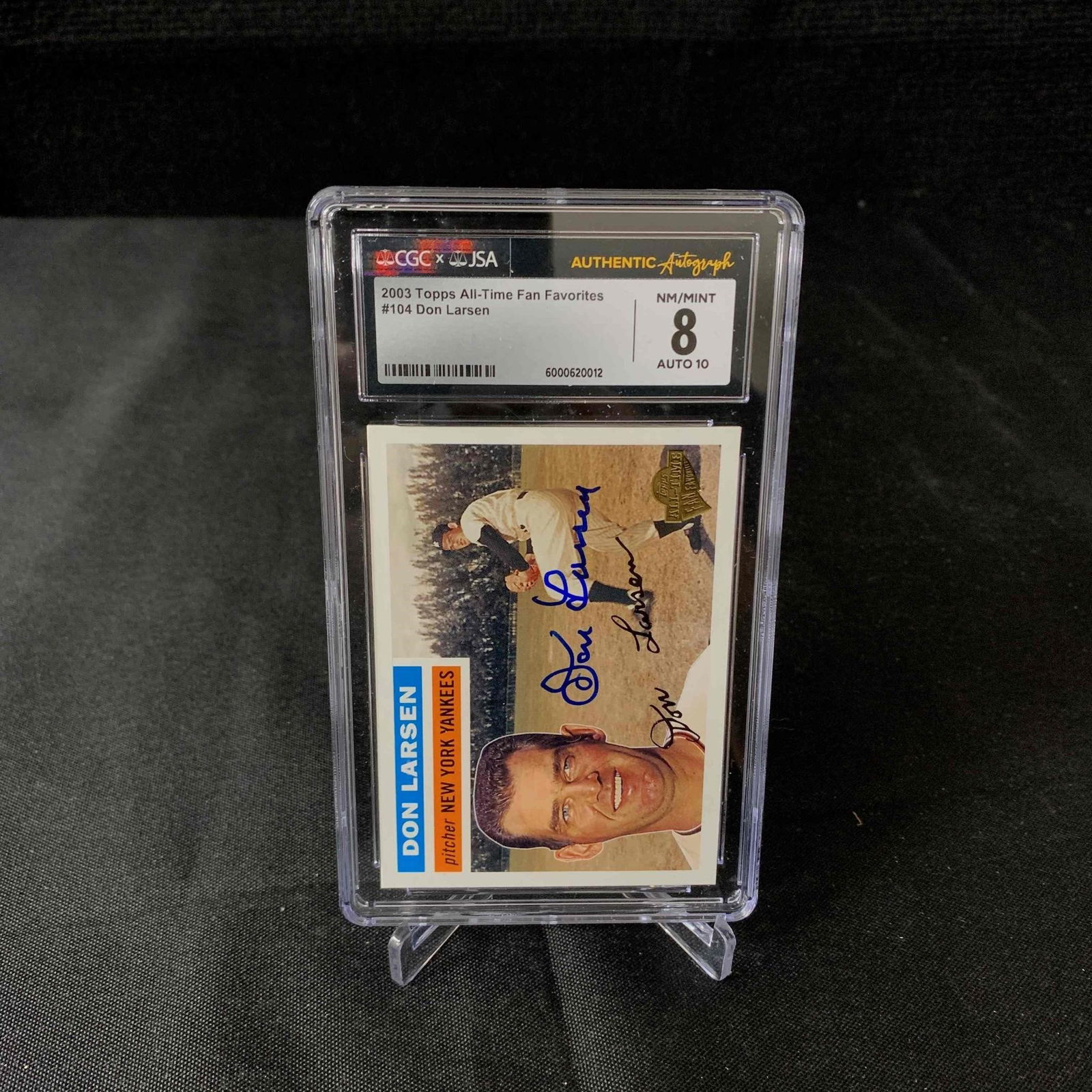 Don Larsen Signed CGC9 JSA 10 Baseball Card (1 of 2)