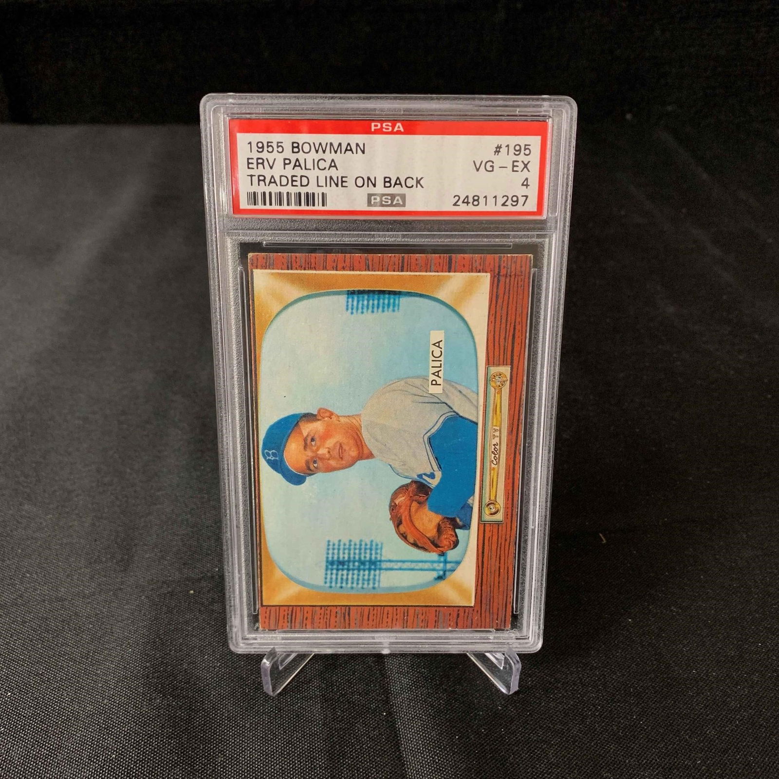 1955 Bowman Erv Palinka Traded Line PSA 4 (1 of 2)
