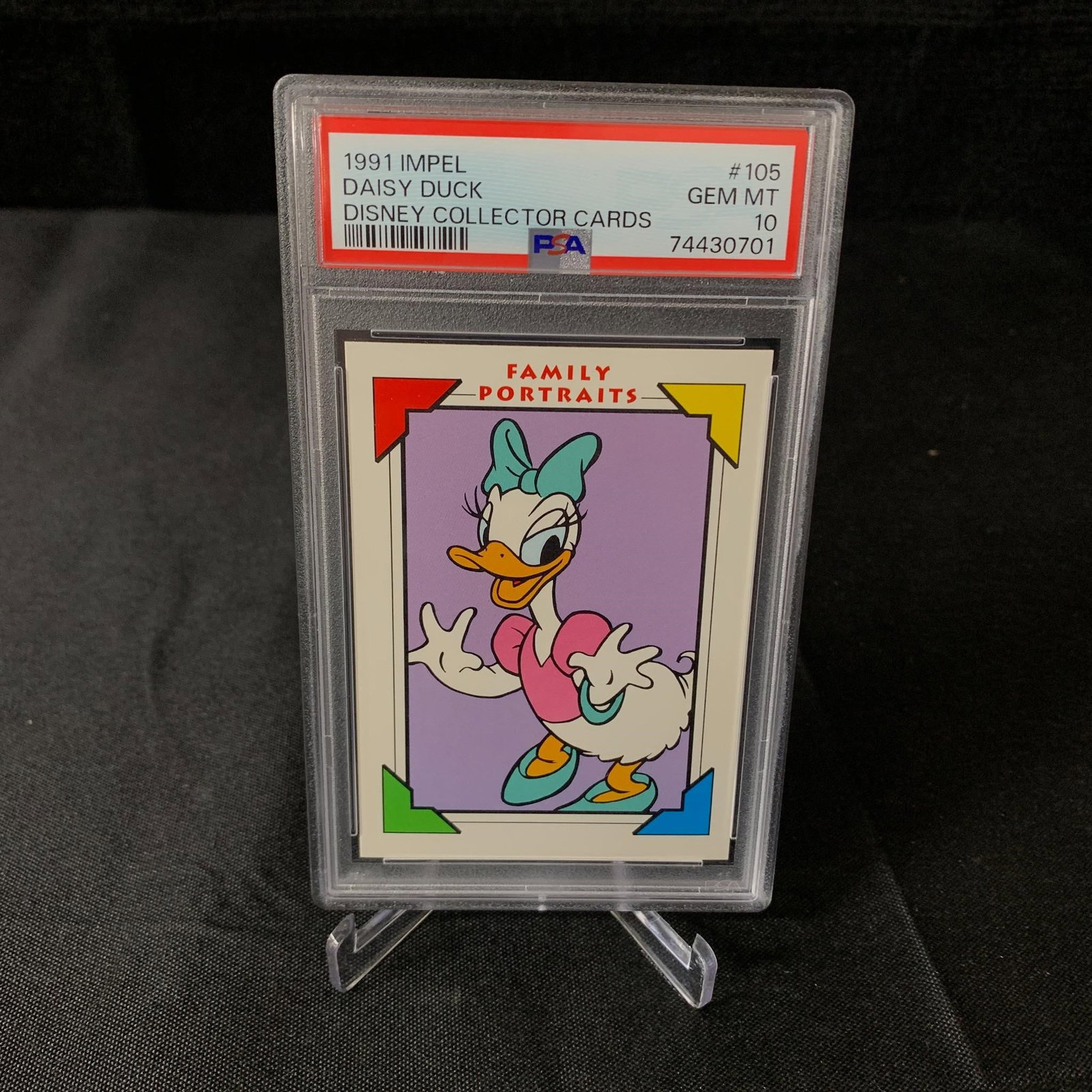 PSA 10 Daisy Duck Disney Collector Card: PSA 10 Daisy Duck #105 Disney Collector Cards. 1991 Impel. We are a veteran owned company. lease look at the pictures carefully to determine what you believe the condition of collectible is. We are cu