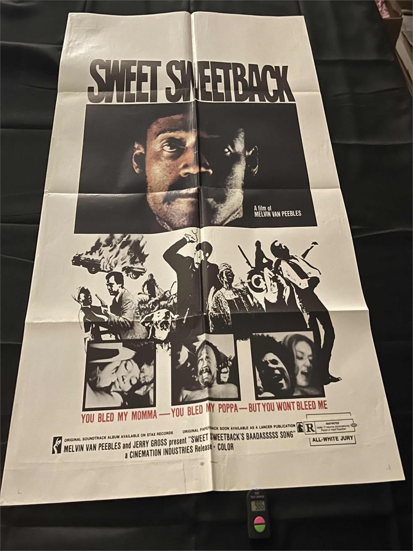 Sweet Sweetback Cover Swipe RARE Movie Poster (1 of 3)