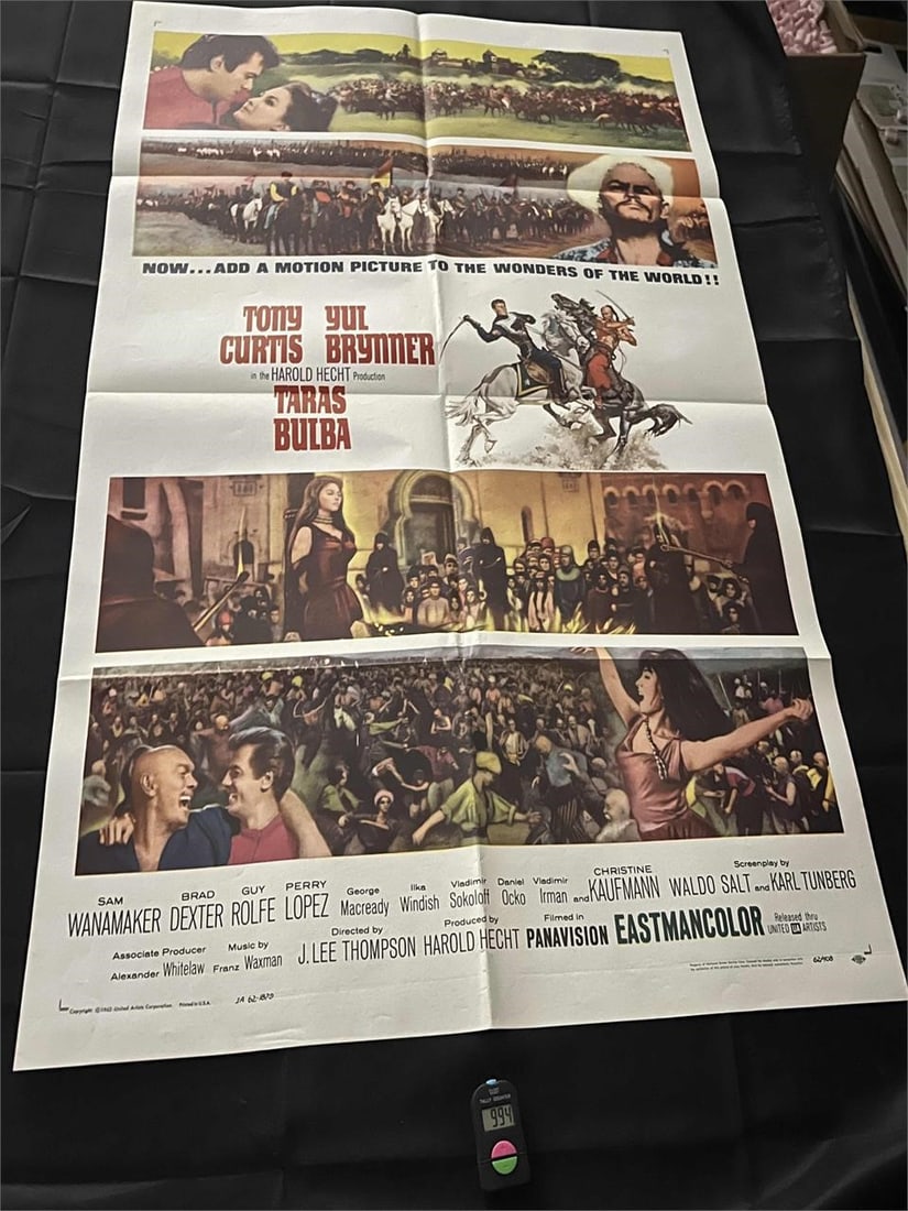 Taras Bulba Tony Curtis Original Movie Poster (1 of 2)
