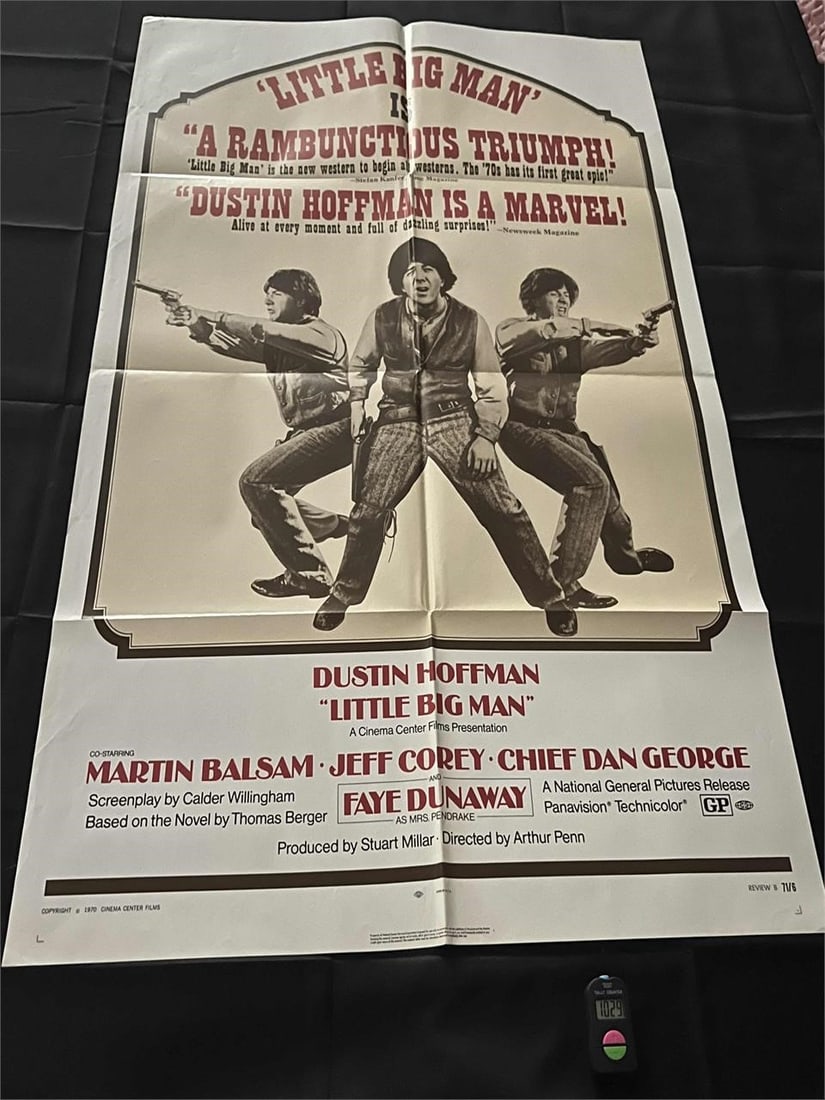 Little Big Man Dustin Hoffman Poster: Original One Sheet Movie Poster We are a veteran owned company. lease look at the pictures carefully to determine what you believe the condition of collectible is. We are currently accepting consignme