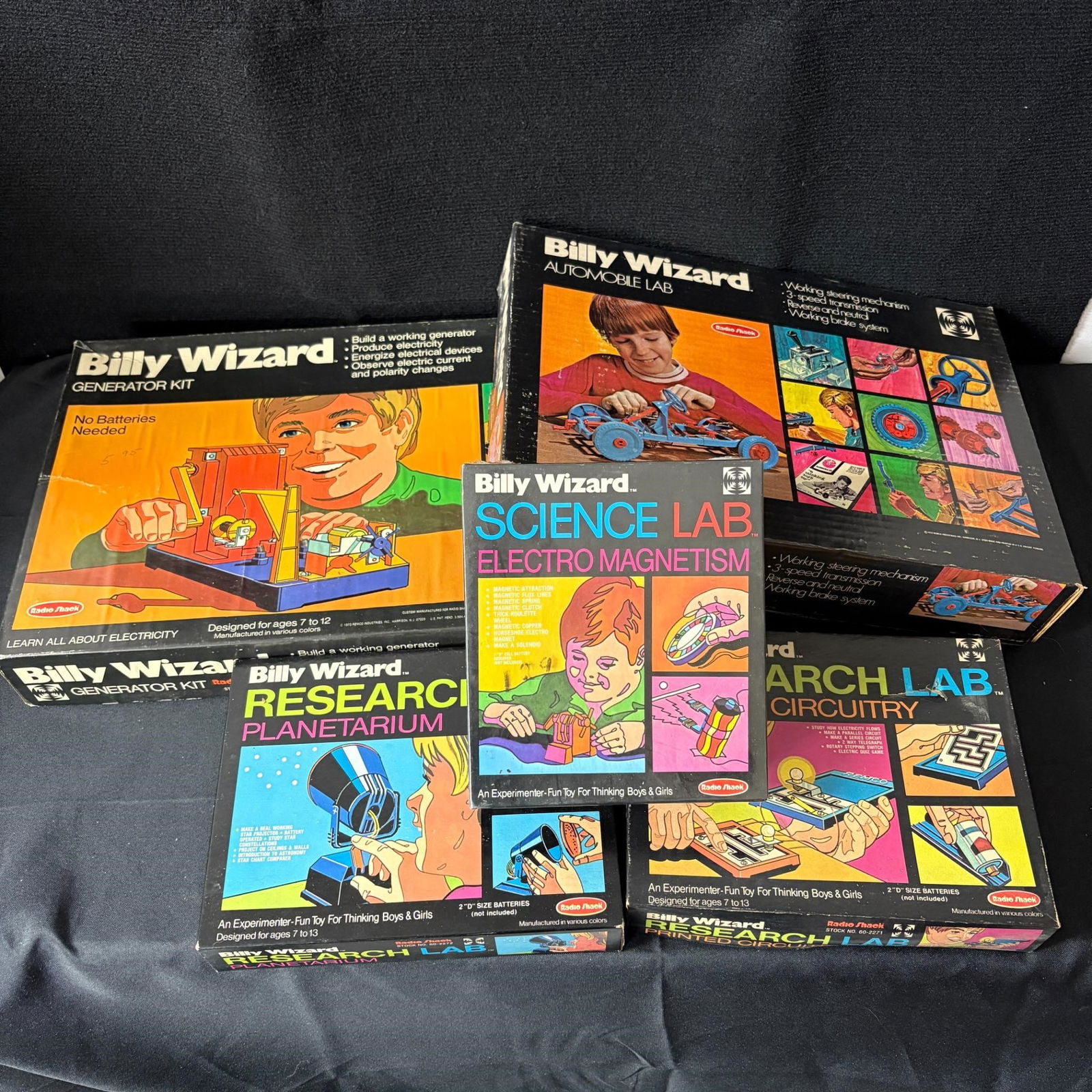 Lot of 1970s Billy Wizard Science Lab kits (1 of 6)