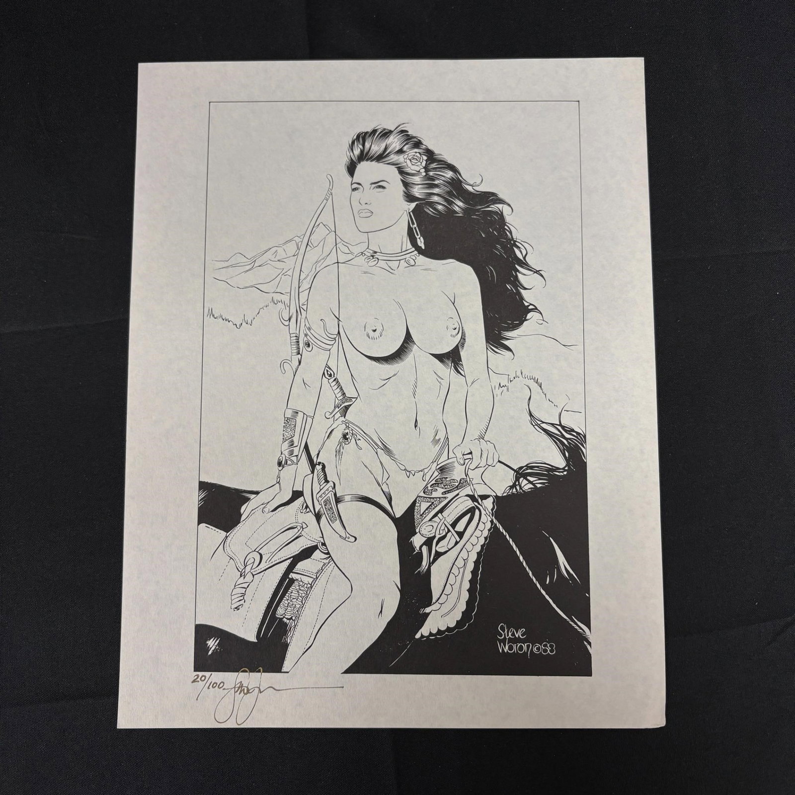 Steve Woron Signed Nude LE Print #22/100: We are a veteran owned company. Please look at photos carefully. All items are available for virtual preview by appointment. As a result, all sales are final. All estimate values are just estimates an