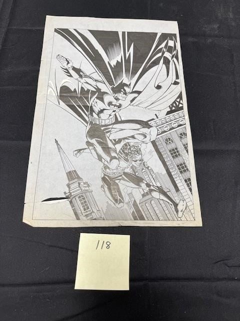 Batman + Full Body Comic Art: We are a veteran owned company. Please look at photos carefully. All items are available for virtual preview by appointment. As a result, all sales are final. All estimate values are just estimates an