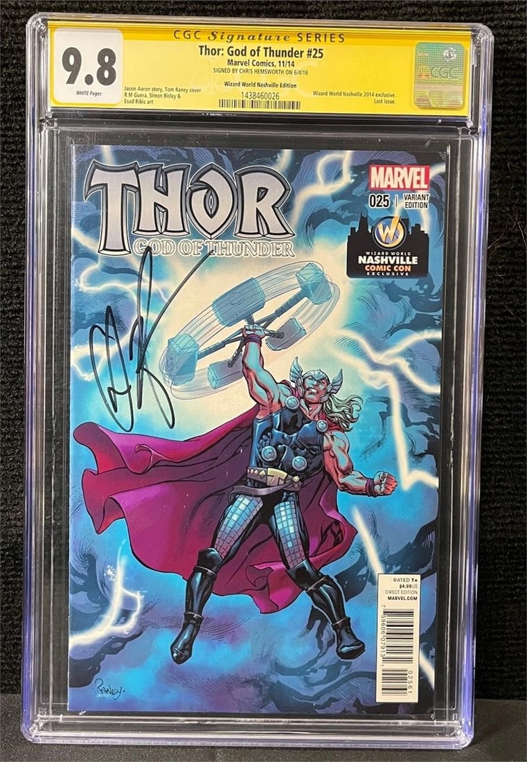 Chris Hemsworth Signed Thor Wizard World Ex. Comic (1 of 1)
