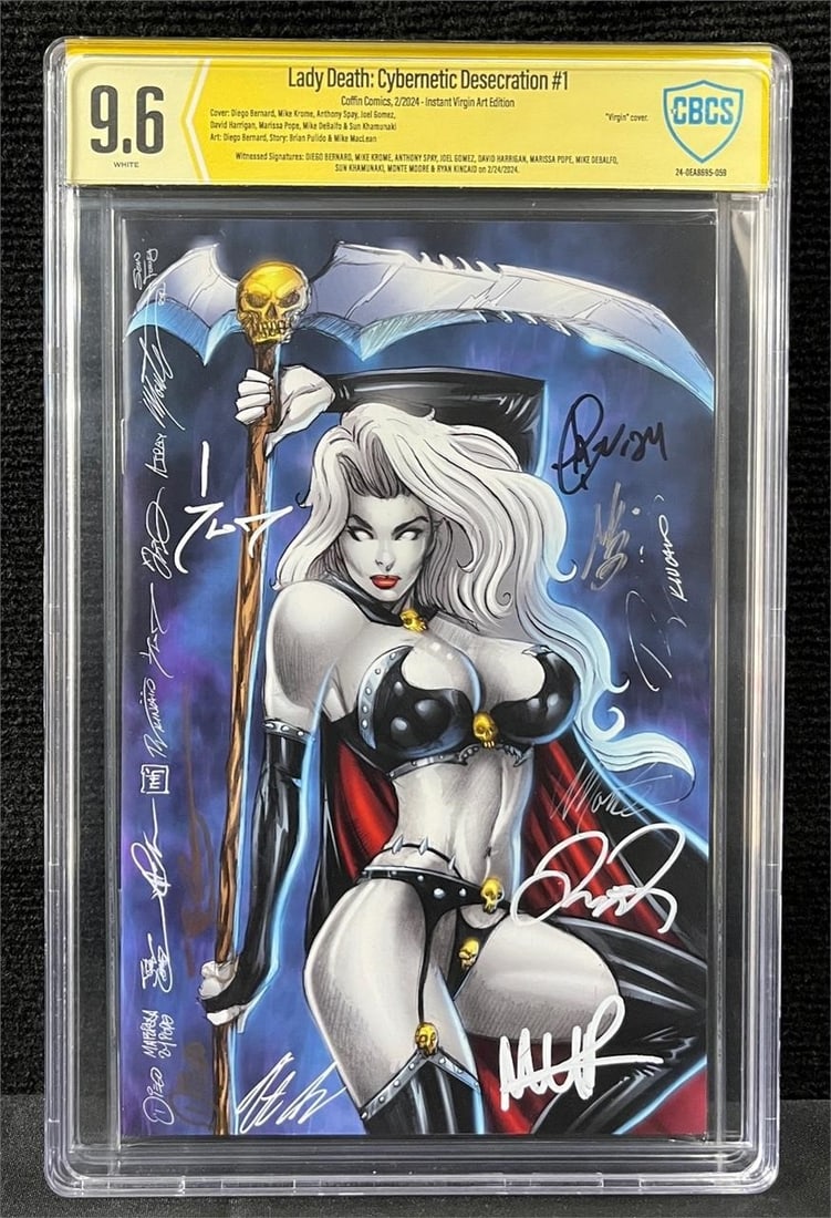Ten Times Signed Lady Death Comic COA (1 of 2)