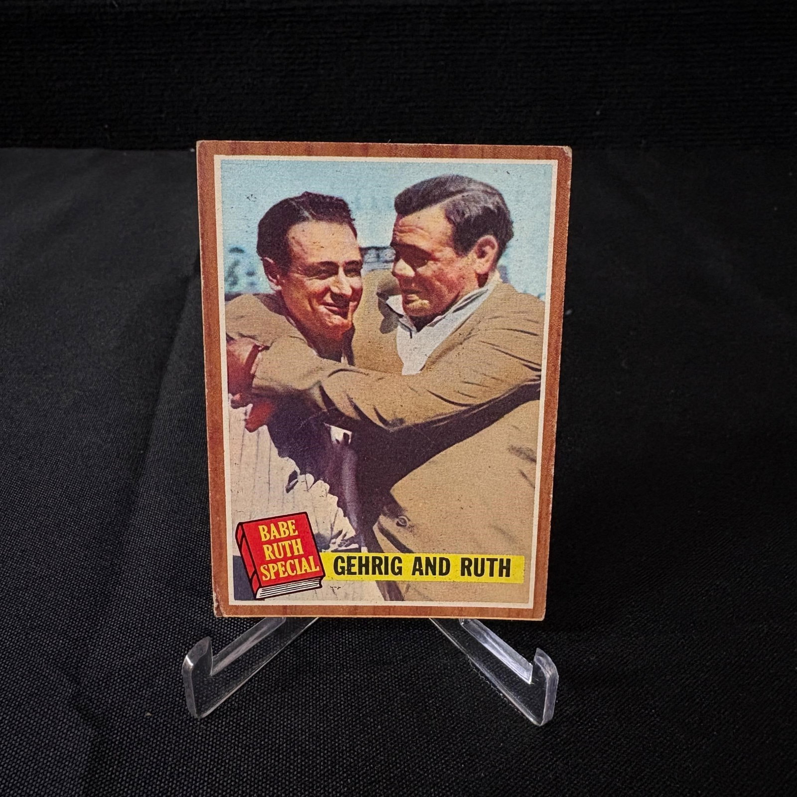 1962 Topps Gehrig and Ruth Baseball Card: Ft. Lou Gehrig and Babe Ruth. We are a veteran owned company. Please look at photos carefully. All items are available for virtual preview by appointment. As a result, all sales are final. All estimat