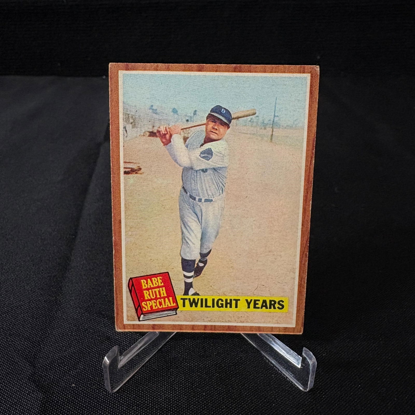 1962 Topps Babe's Twilight Years Baseball Card: Babe Ruth. We are a veteran owned company. Please look at photos carefully. All items are available for virtual preview by appointment. As a result, all sales are final. All estimate values are just e