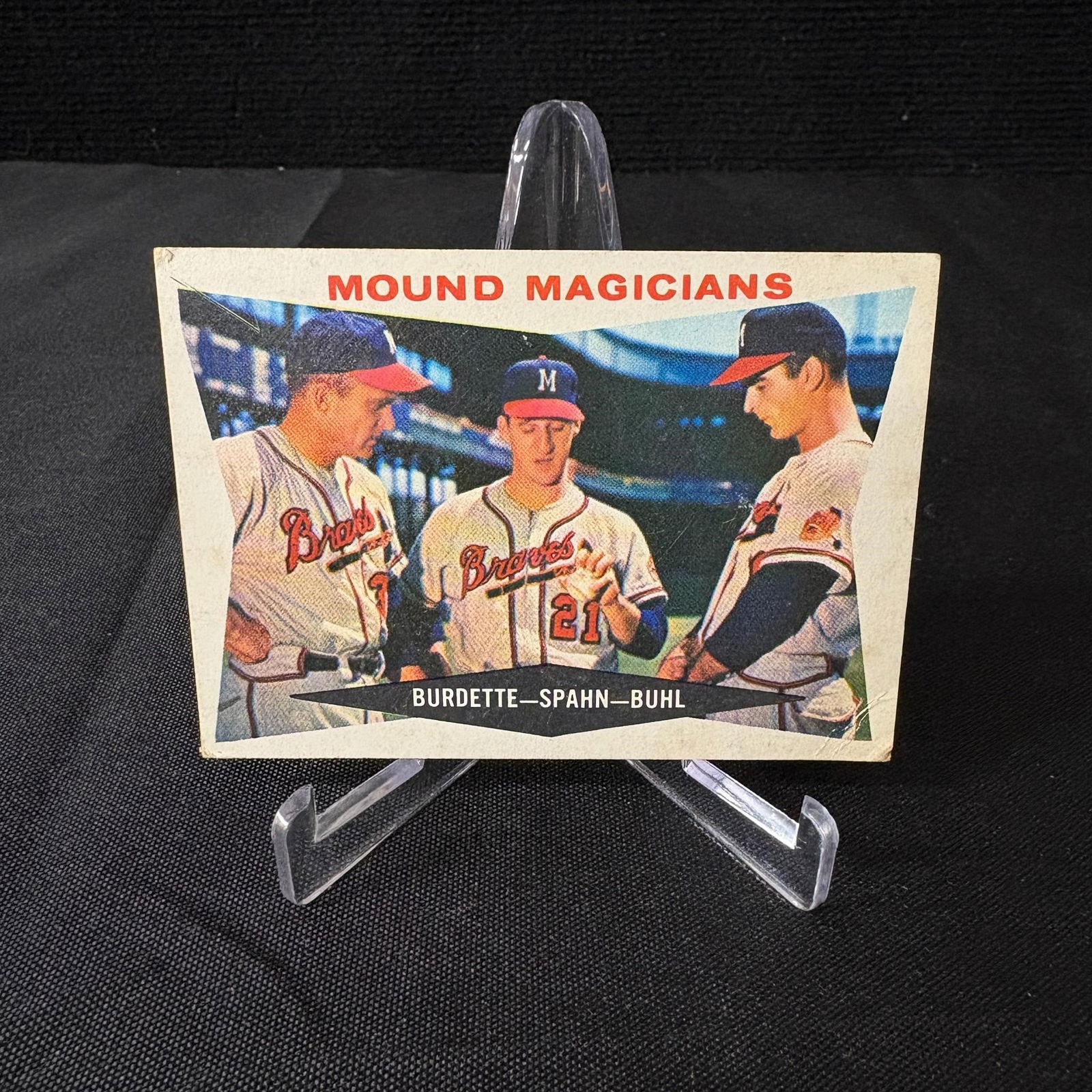 1960 Topps Mound Magicians Spahn, Buhl (1 of 2)