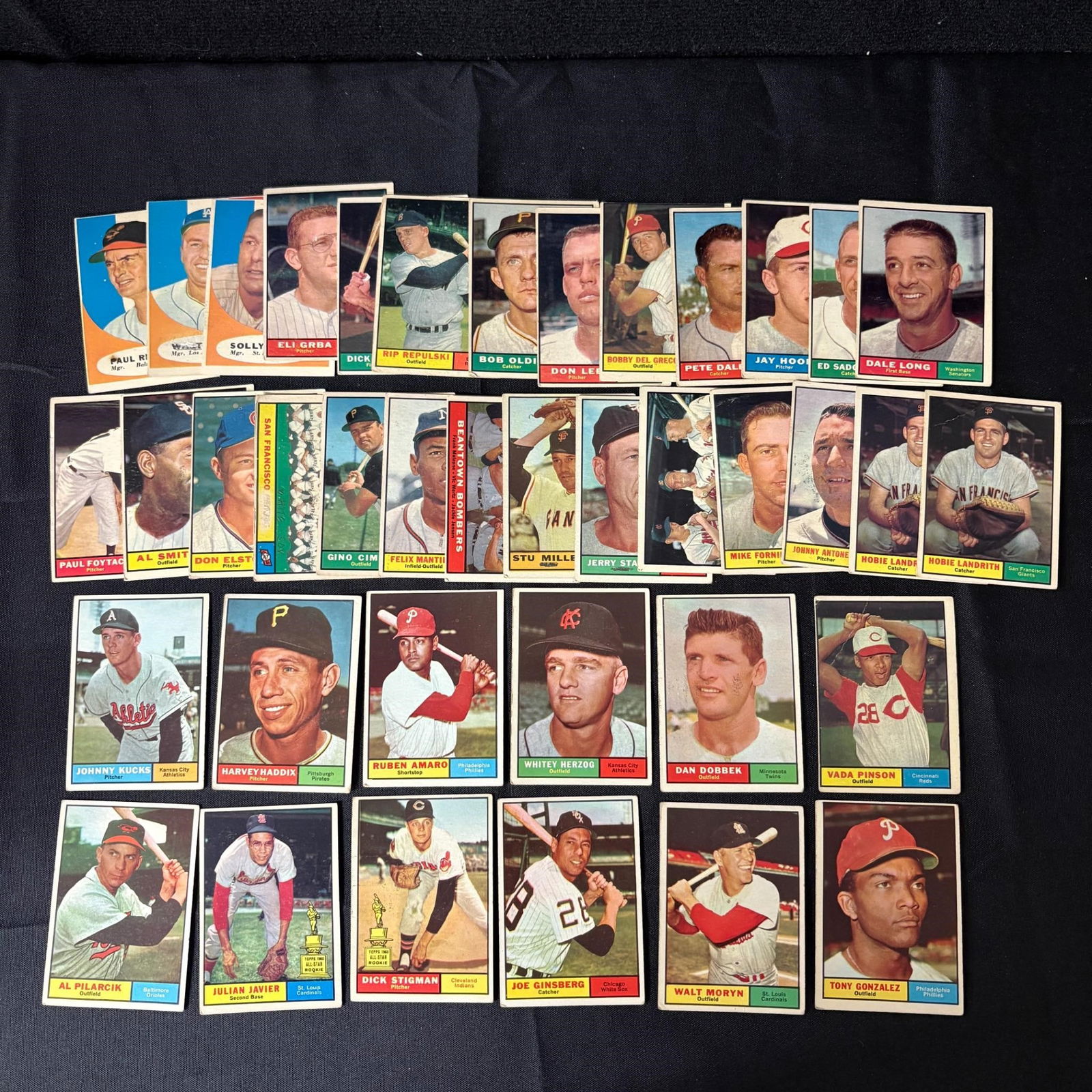 1961 Topps Baseball Card lot, Vada Pinson. (1 of 2)