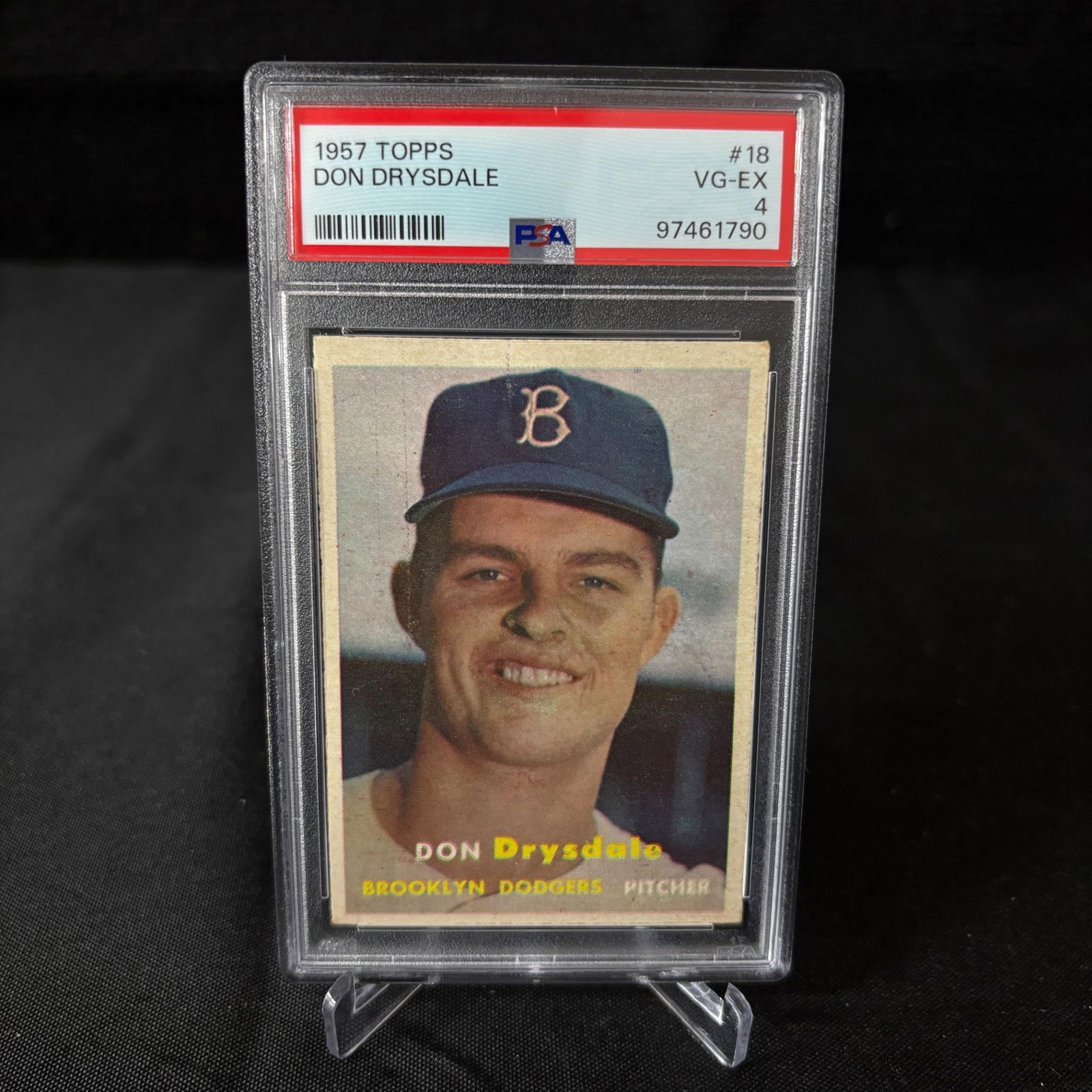 PSA 4 Don Drysdale RC 1957 Topps Baseball Card (1 of 2)