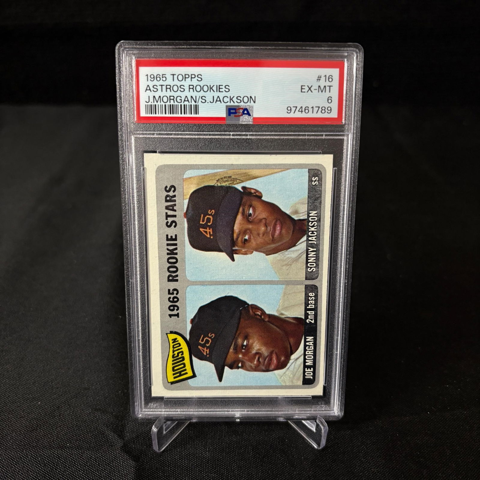 Joe Morgan 1965 Topps RC PSA 6 Baseball Card (1 of 2)