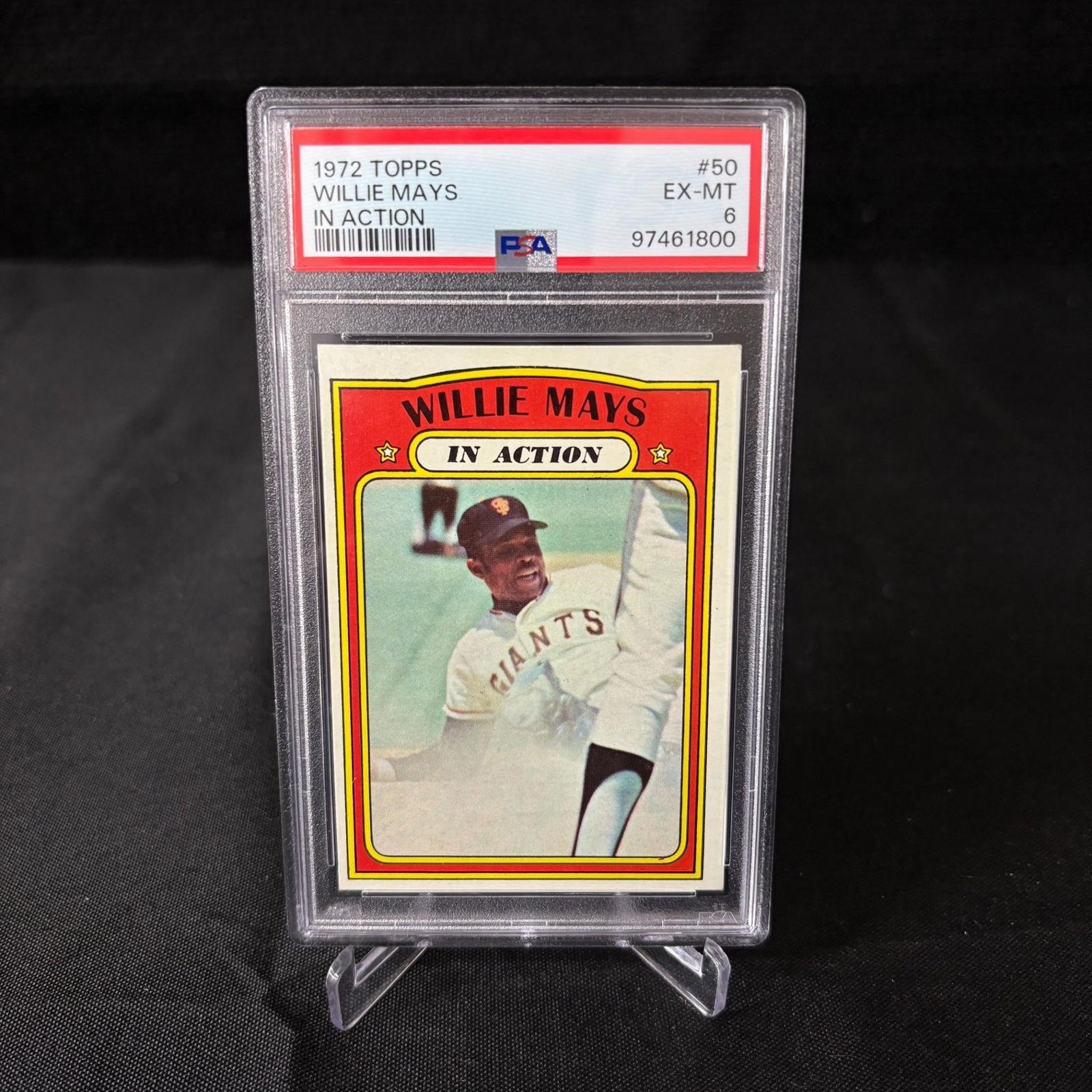 PSA 6 Willie Mays 1972 Topps Baseball Card (1 of 2)