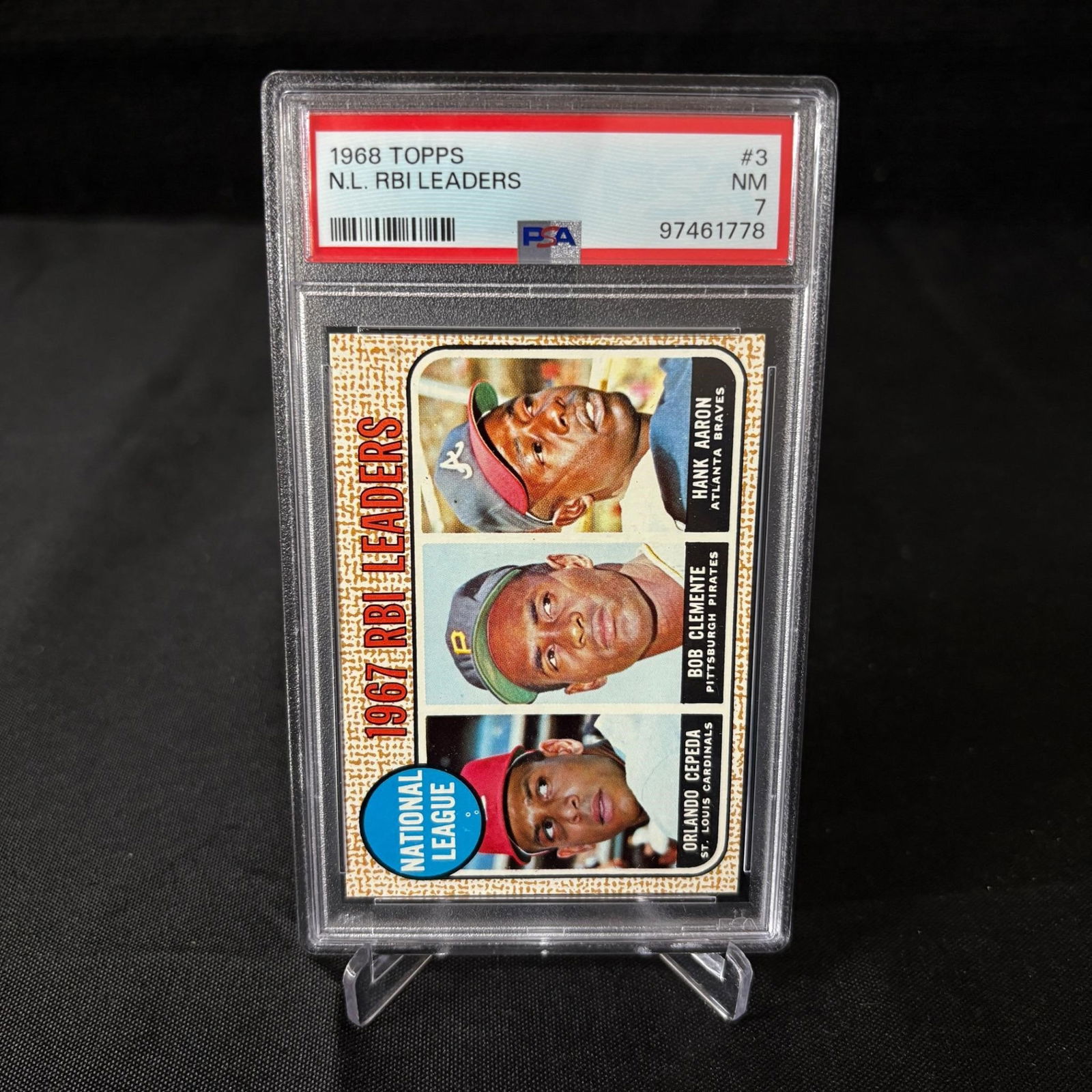 Roberto Clemente & Hank Aaron 68 Topps PSA 7 (1 of 2)