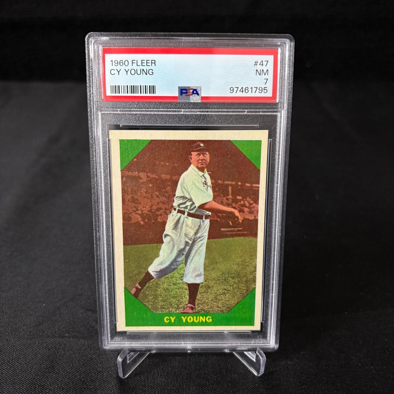 PSA 7 Cy Young, 1960 Fleer Baseball Card (1 of 2)