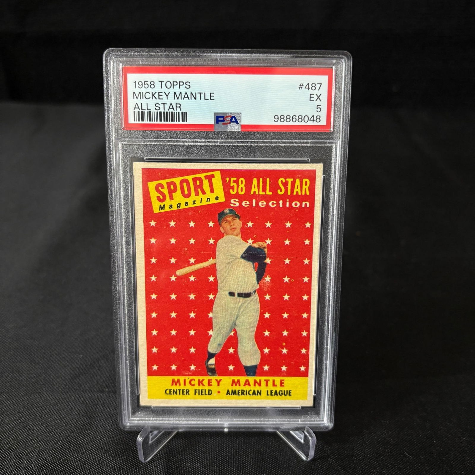 1958 Topps Mickey Mantle PSA 5 Baseball Card (1 of 2)