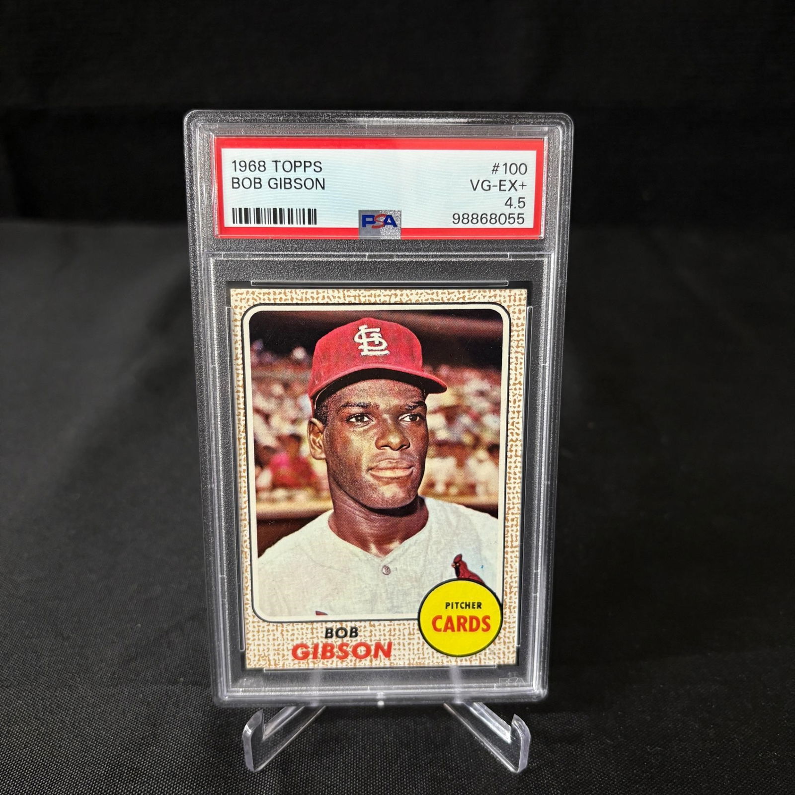 1968 Topps Bob Gibson PSA 4.5 Baseball Card (1 of 2)