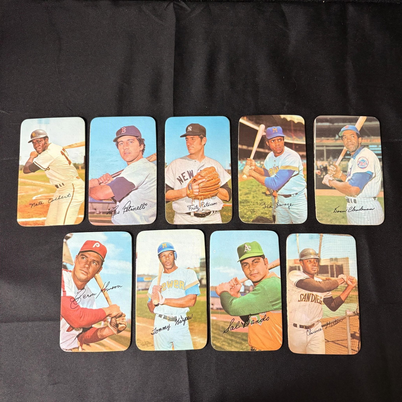 Group of 1971 Topps Jumbo Baseball Cards: We are a veteran owned company. Please look at photos carefully. All items are available for virtual preview by appointment. As a result, all sales are final. All estimate values are just estimates an