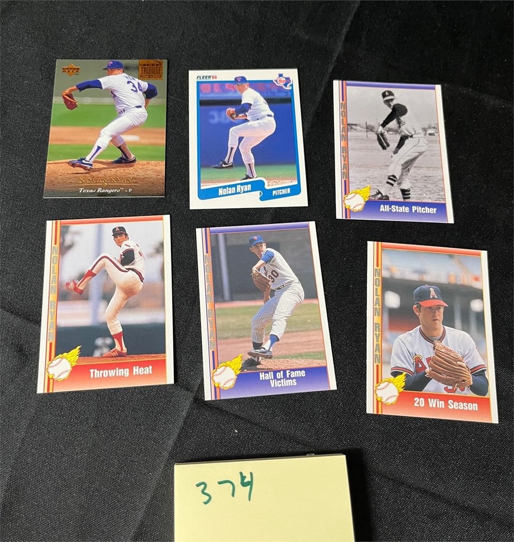 Nolan Ryan Baseball Cards: We are a veteran owned company. Please look at photos carefully. All items are available for virtual preview by appointment. As a result, all sales are final. All estimate values are just estimates an