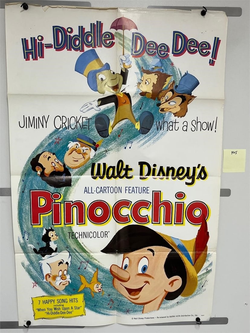 Walt Disney's Pinocchio R62 Original Poster (1 of 6)