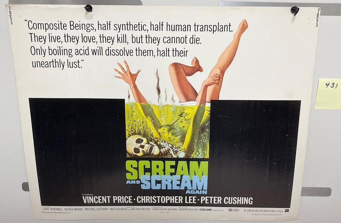 Vincent Price Scream & Scream Again Movie Poster (1 of 1)
