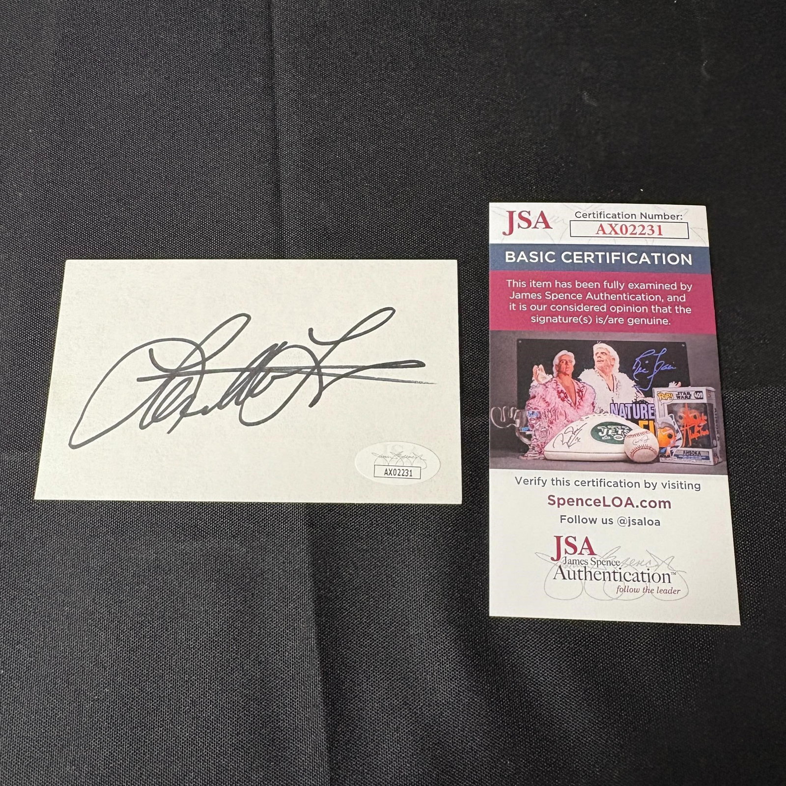 Loretta Lynn Signed Index Card, JSA COA: American country music singer and songwriter. In a career spanning six decades, Lynn released multiple gold albums. She had numerous hits such as "Hey Loretta", "The Pill", "Blue Kentucky Girl", "Love