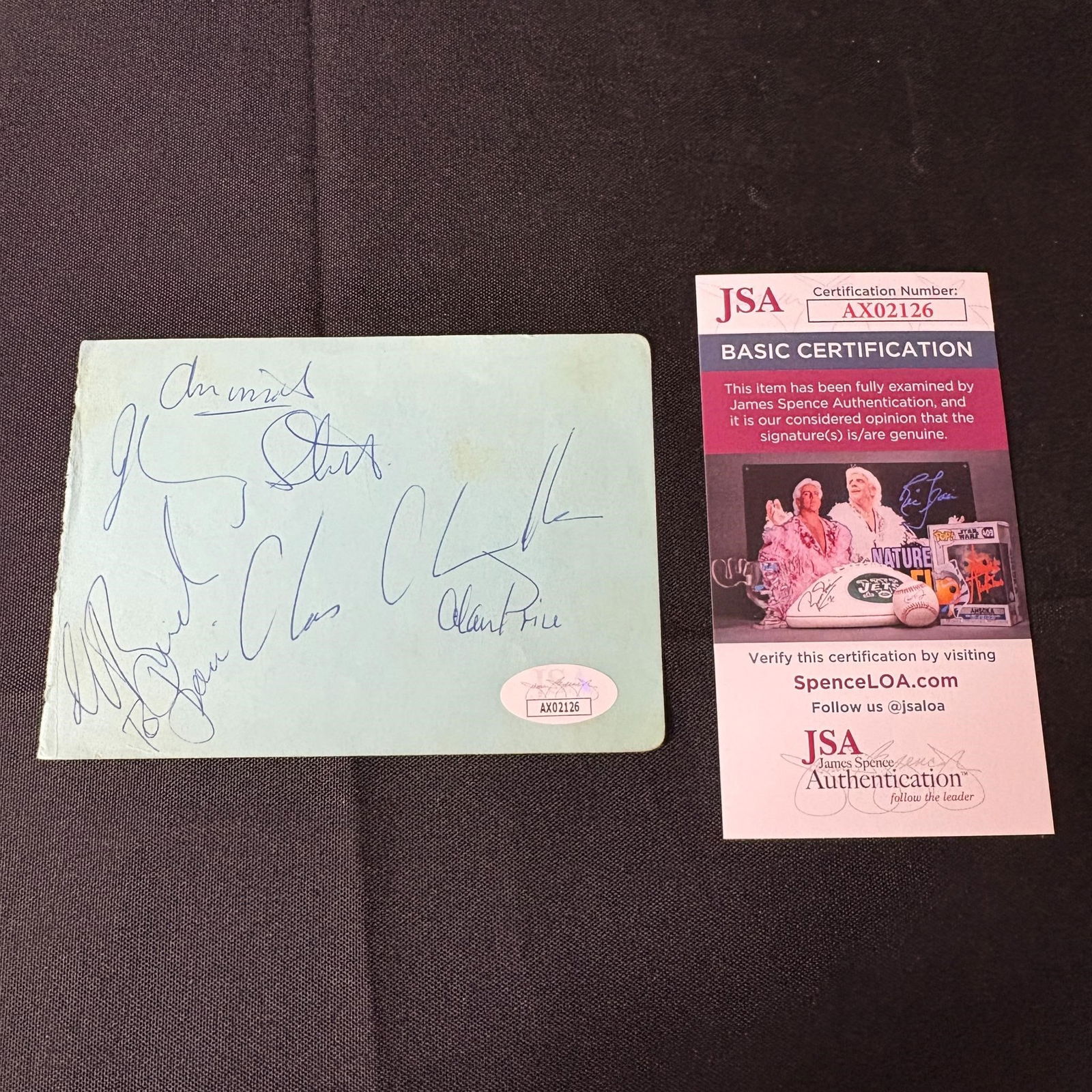 The Animals Signed Album Page JSA COA (1 of 2)