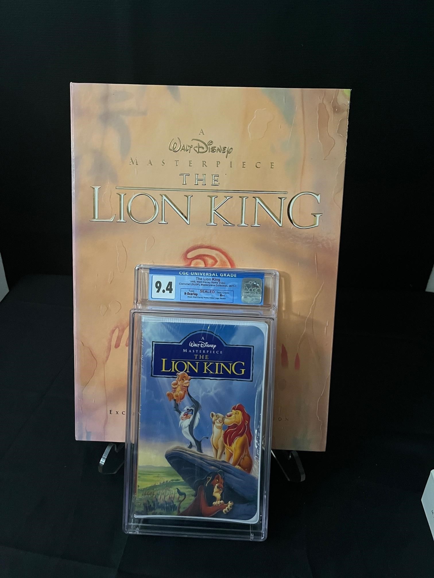 Lion King VHS NIB CGC 9.4 w/Masterpiece LE (1 of 3)