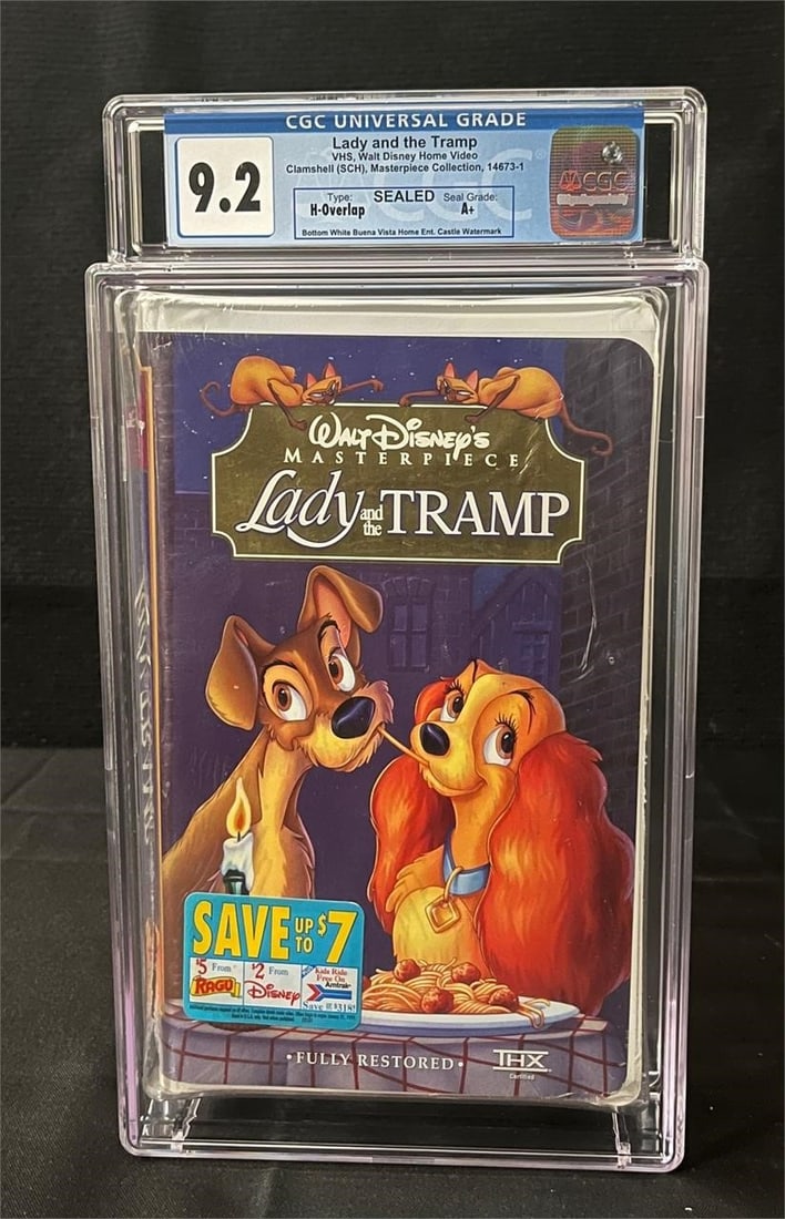 Disney's Lady & the Tramp NIB VHS CGC 9.2 (1 of 1)