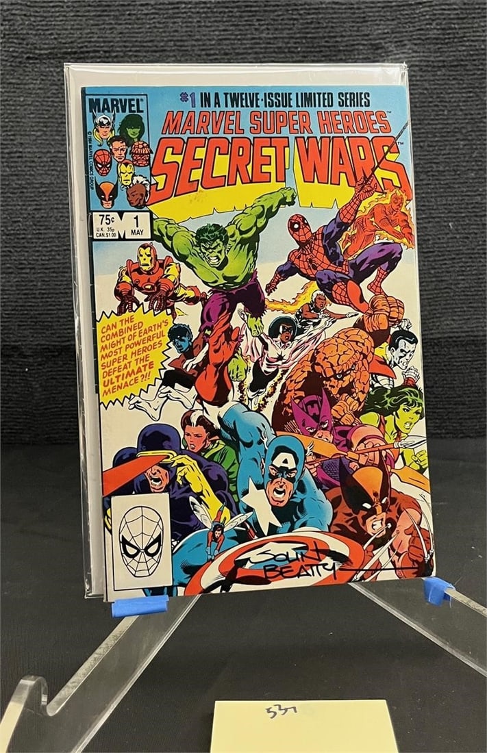 John Beatty Signed Super Heroes Secret Wars Comic (1 of 2)