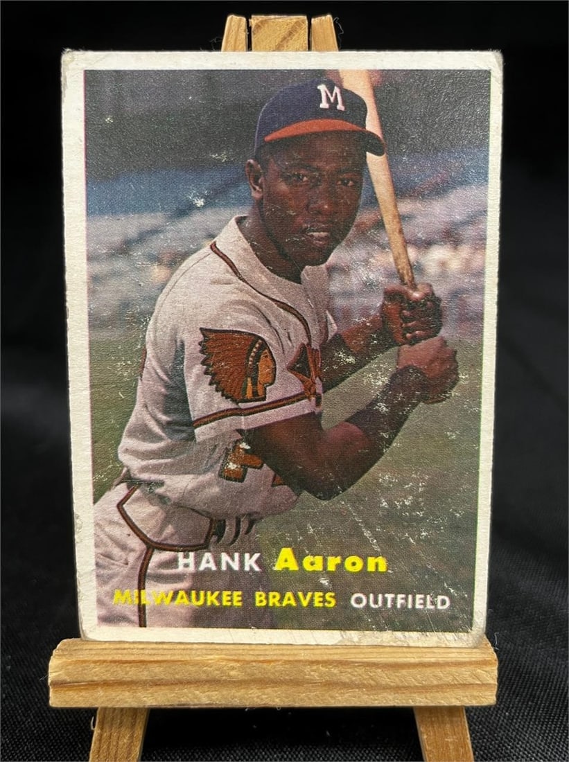 Hank Aaron 1957 Topps Baseball Card #20 (1 of 2)