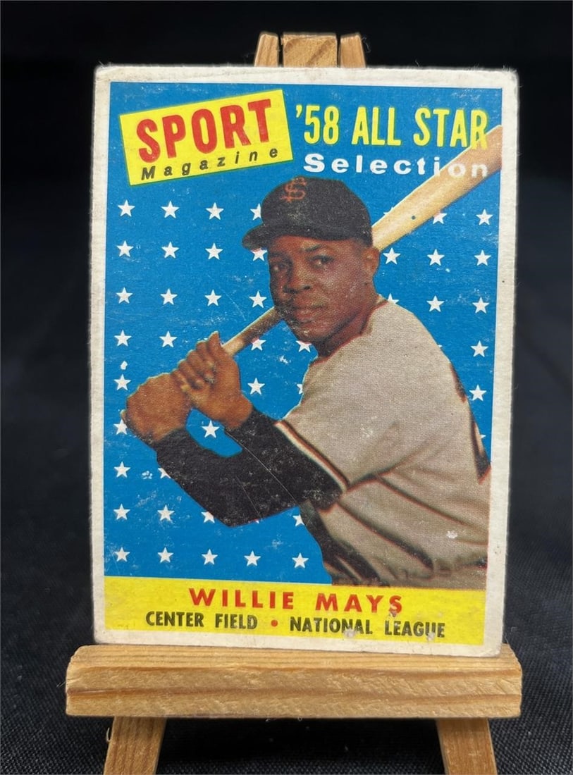 Willie Mays 1958 Topps Baseball Cards #486: We are a veteran owned company. Please look at photos carefully. All items are available for virtual preview by appointment. As a result, all sales are final. All estimate values are just estimates an