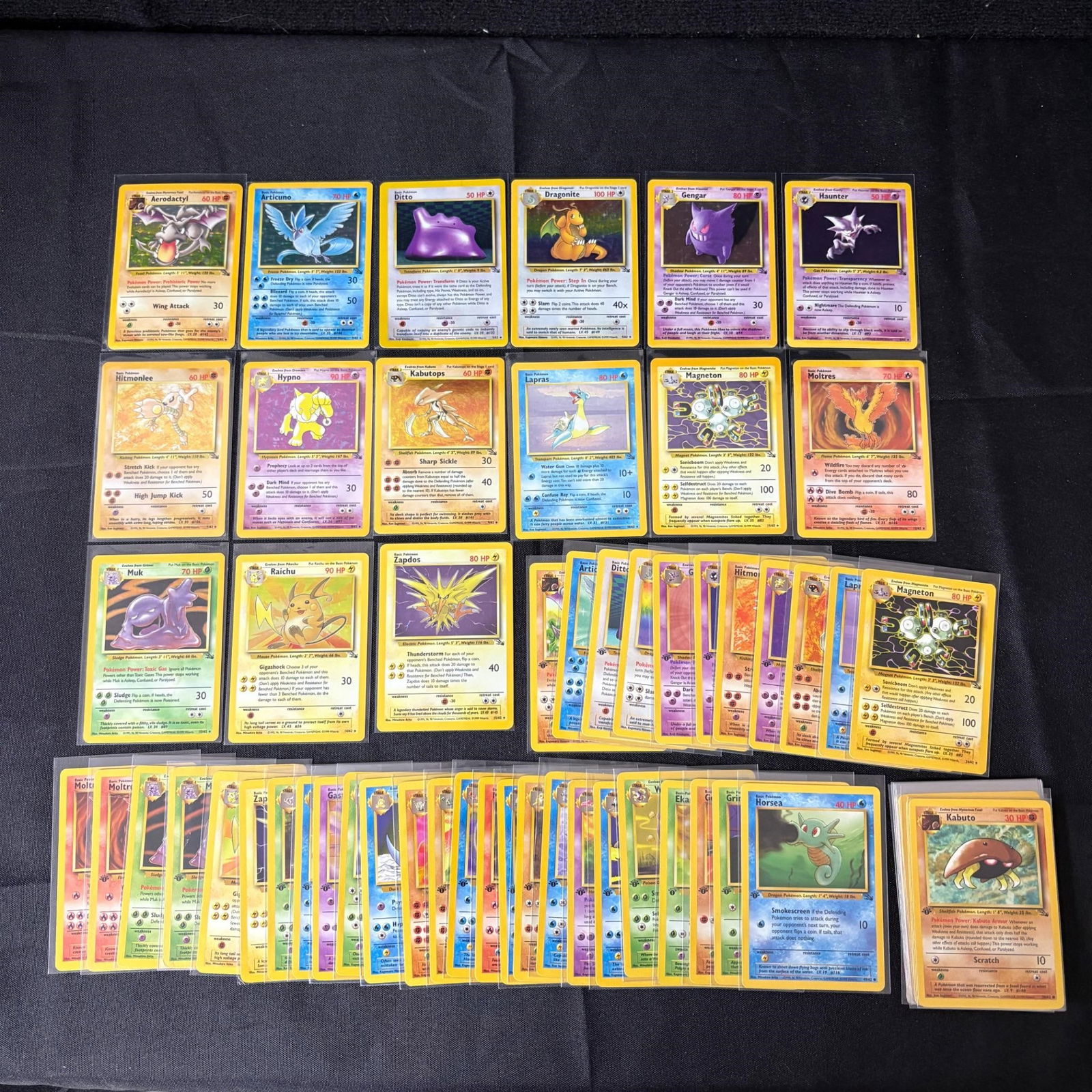 Complete Vintage Pokemon Fossil Set, 1st Eds (1 of 5)