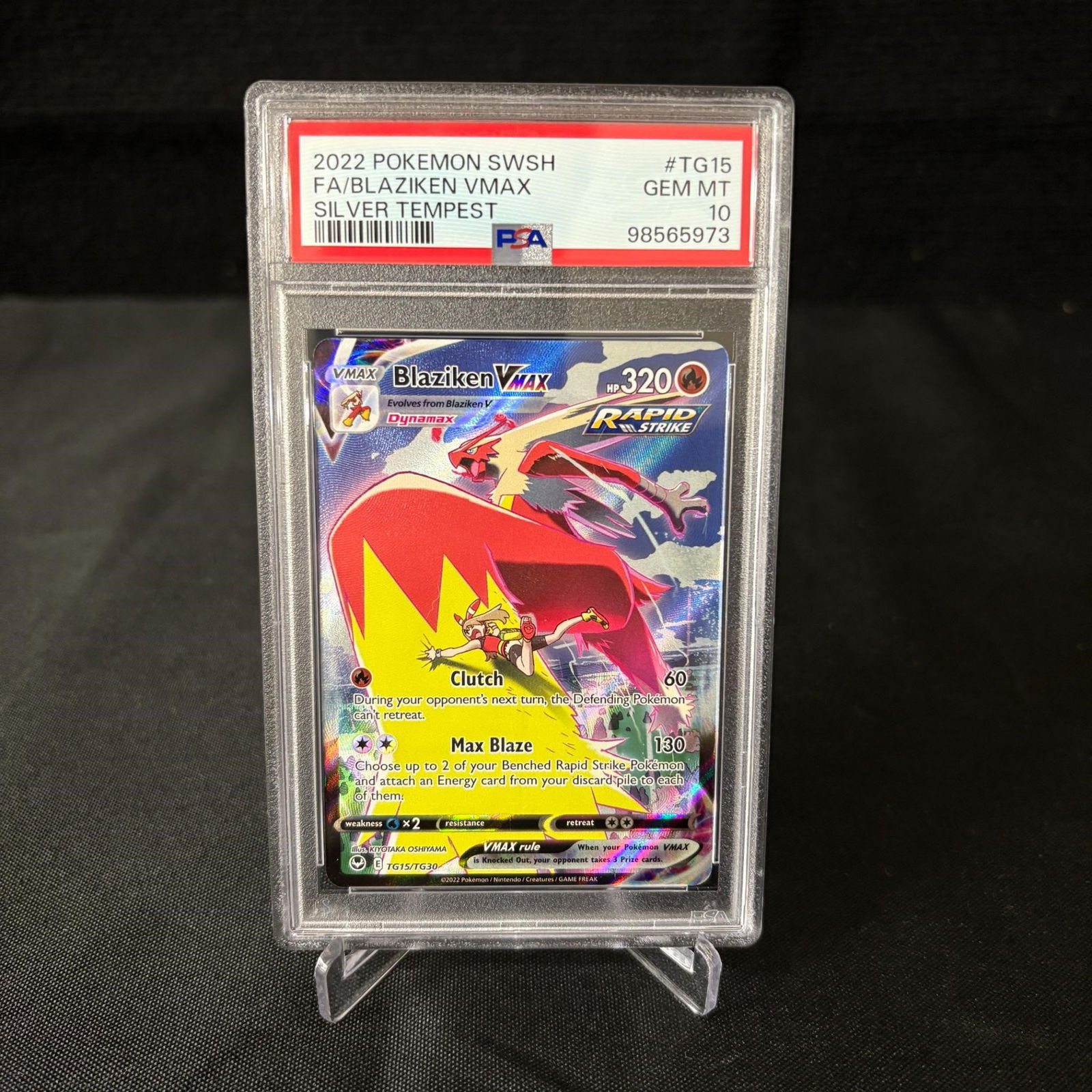 PSA 10 Blaziken VMAX Full Art Silver Tempest (1 of 2)