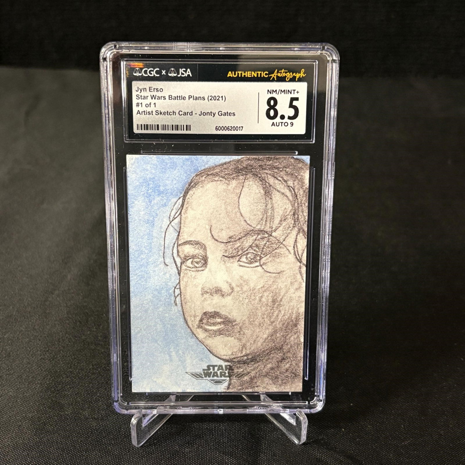 CGC/JSA Jyn Erso Star Wars, Sig/ Sketch Card (1 of 2)